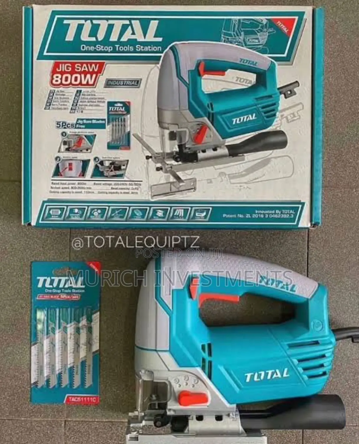 Total Jig Saw 800w With Set of Blades Ts