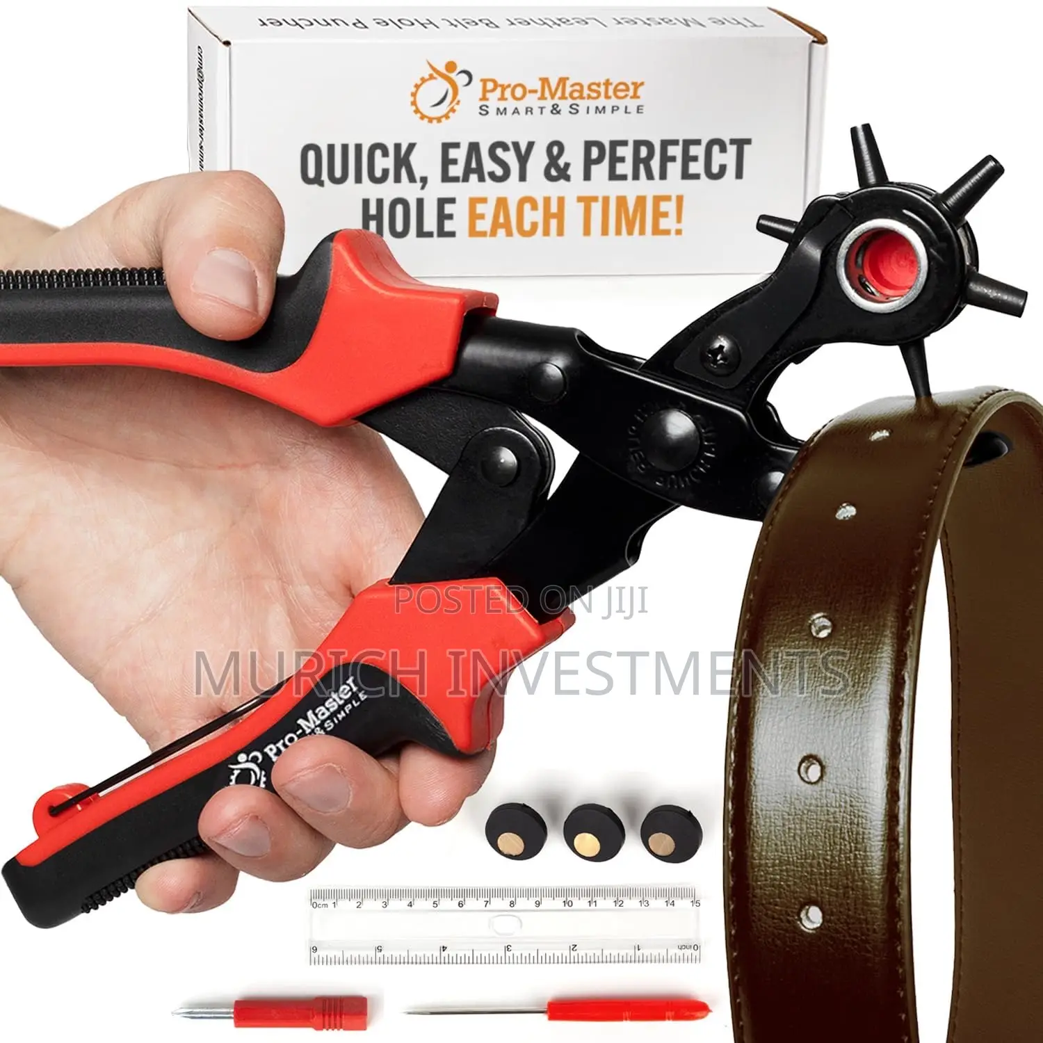 Revolving Leather Belt Punching Plier, Metal Hole Punch