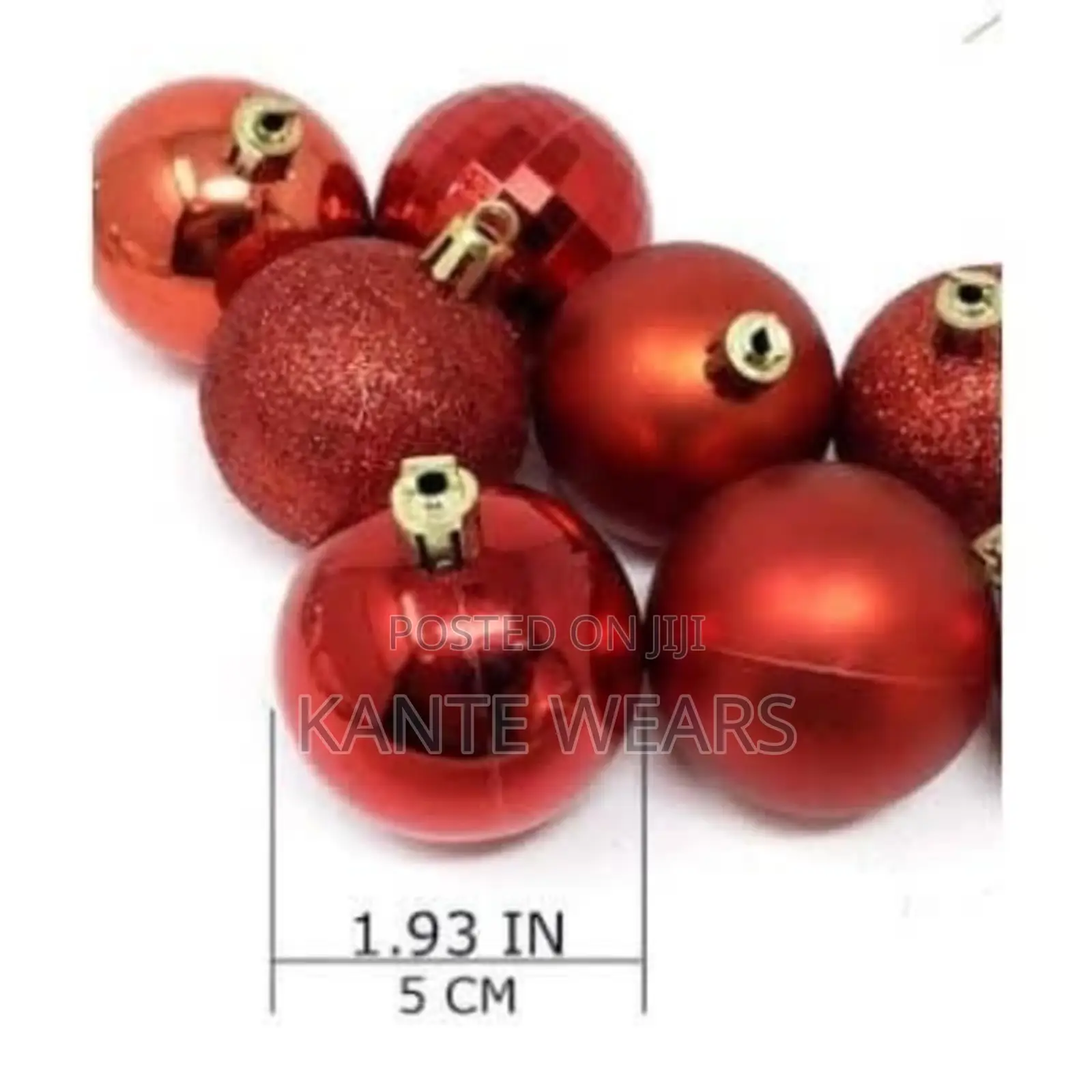Christmas Ornamental Balls -24piece- Red