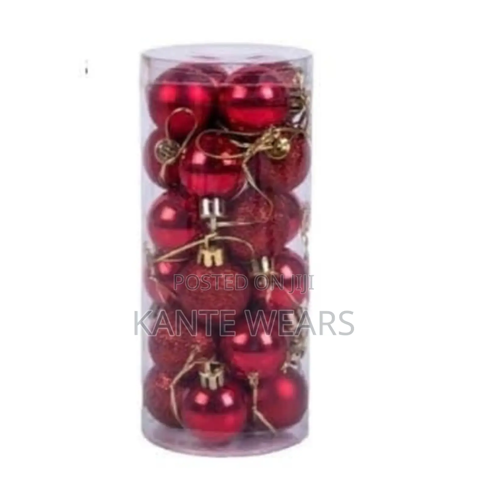 Christmas Ornamental Balls -24piece- Red