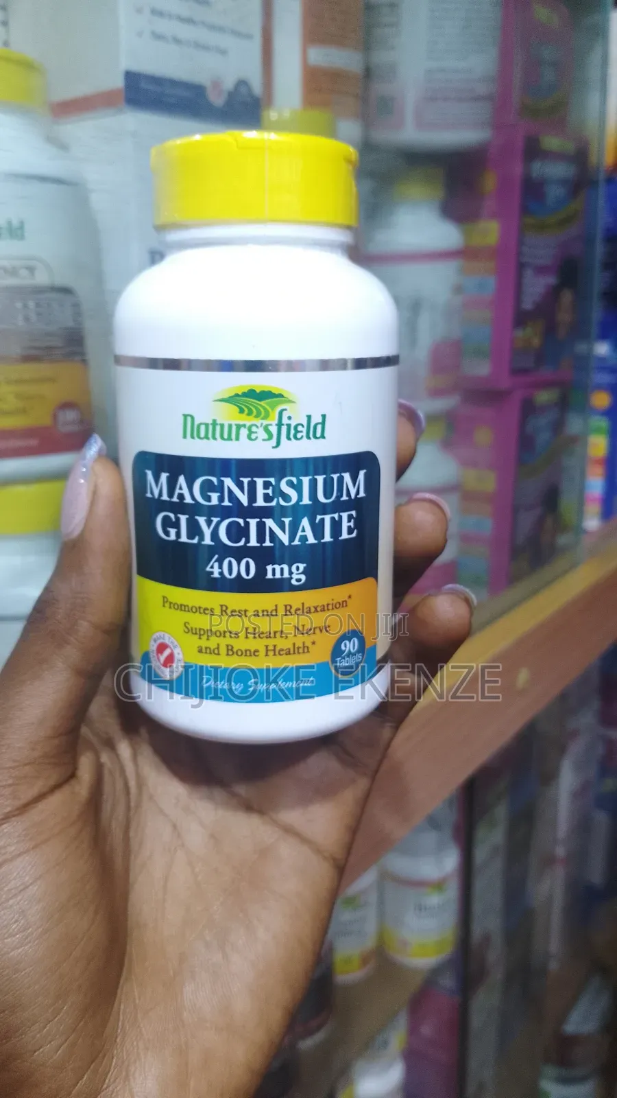 Nature's Field Magnesium Glycinate 400mg 90 Tablets See