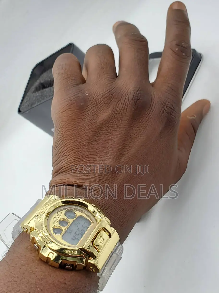 Transparent Classic G-Shock Rubber Strap Men's Wrist Watch