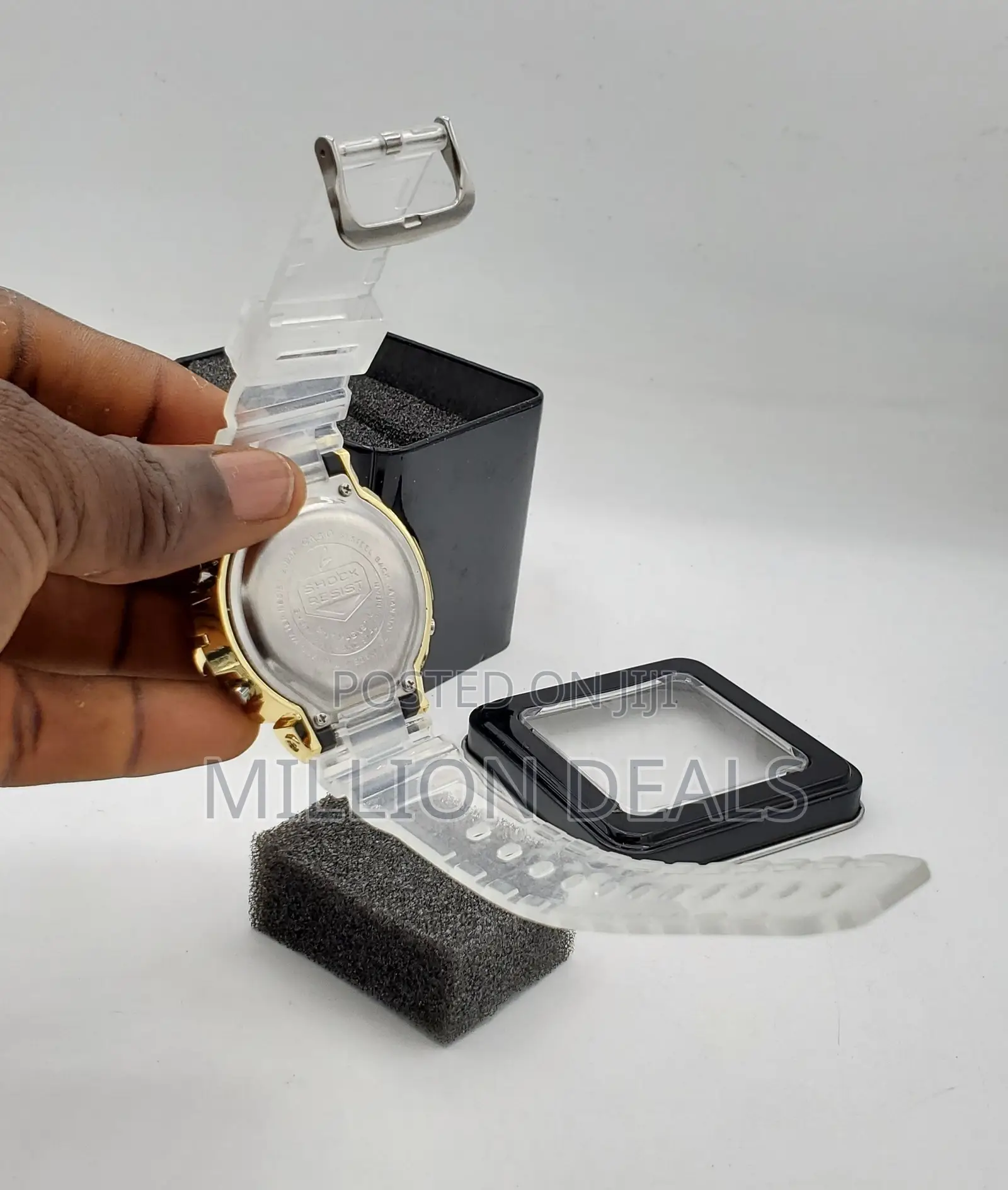 Transparent Classic G-Shock Rubber Strap Men's Wrist Watch