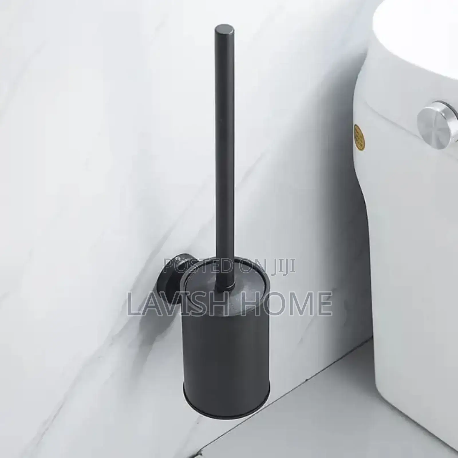 Steel Hanging Toilet Brush Black