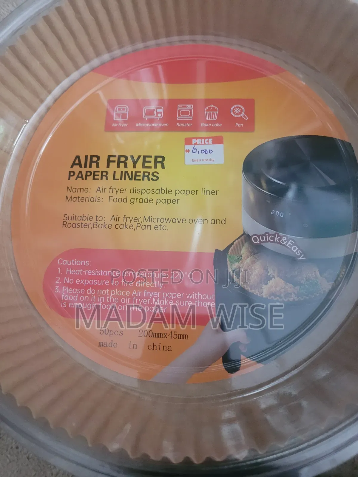 Air Fryer Paper Liners