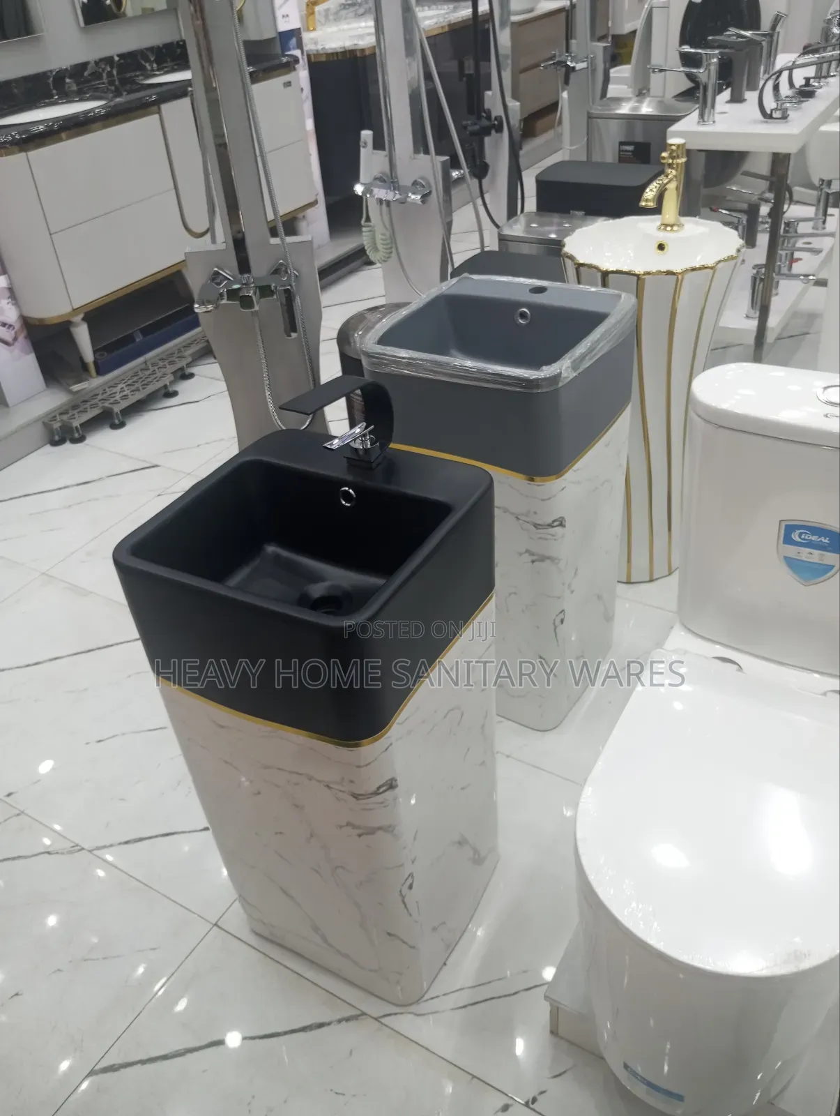 Square Marble Standing Basin