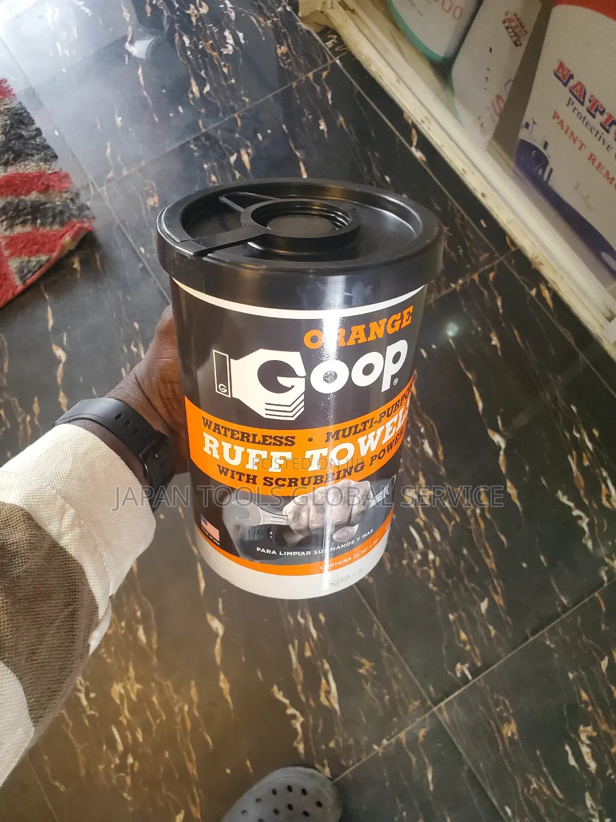 Orange Goop Waterless Ruff Towel (With Scrubbing Powder)