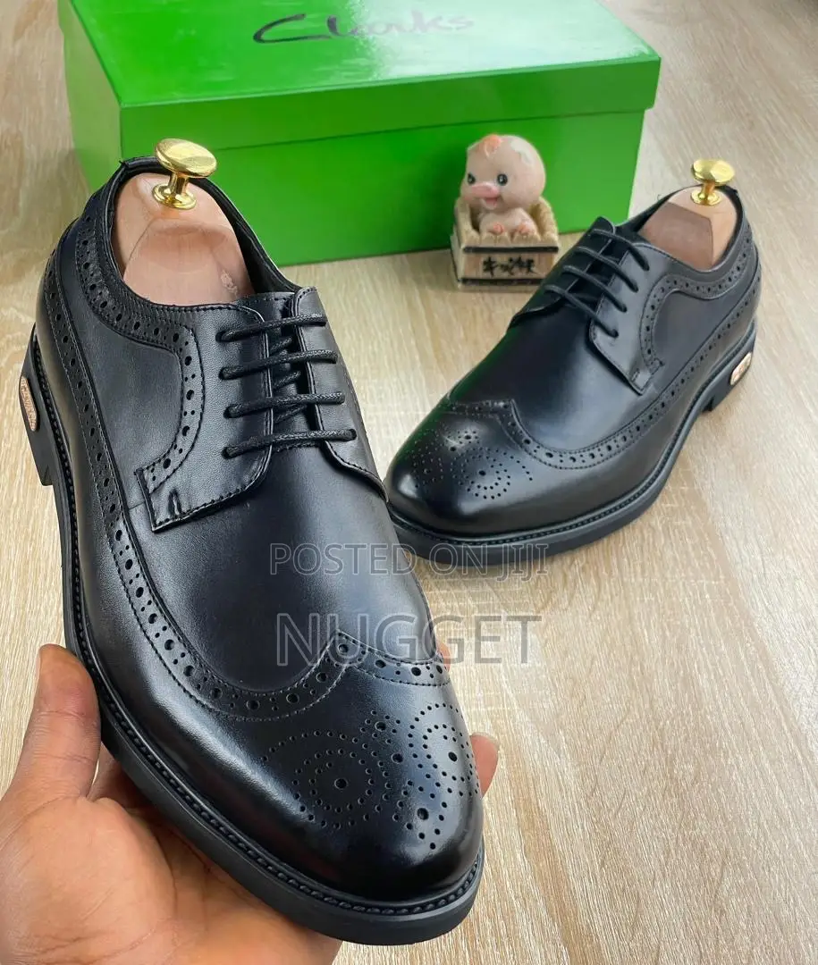 Clarks Black Leather Corporate Shoe