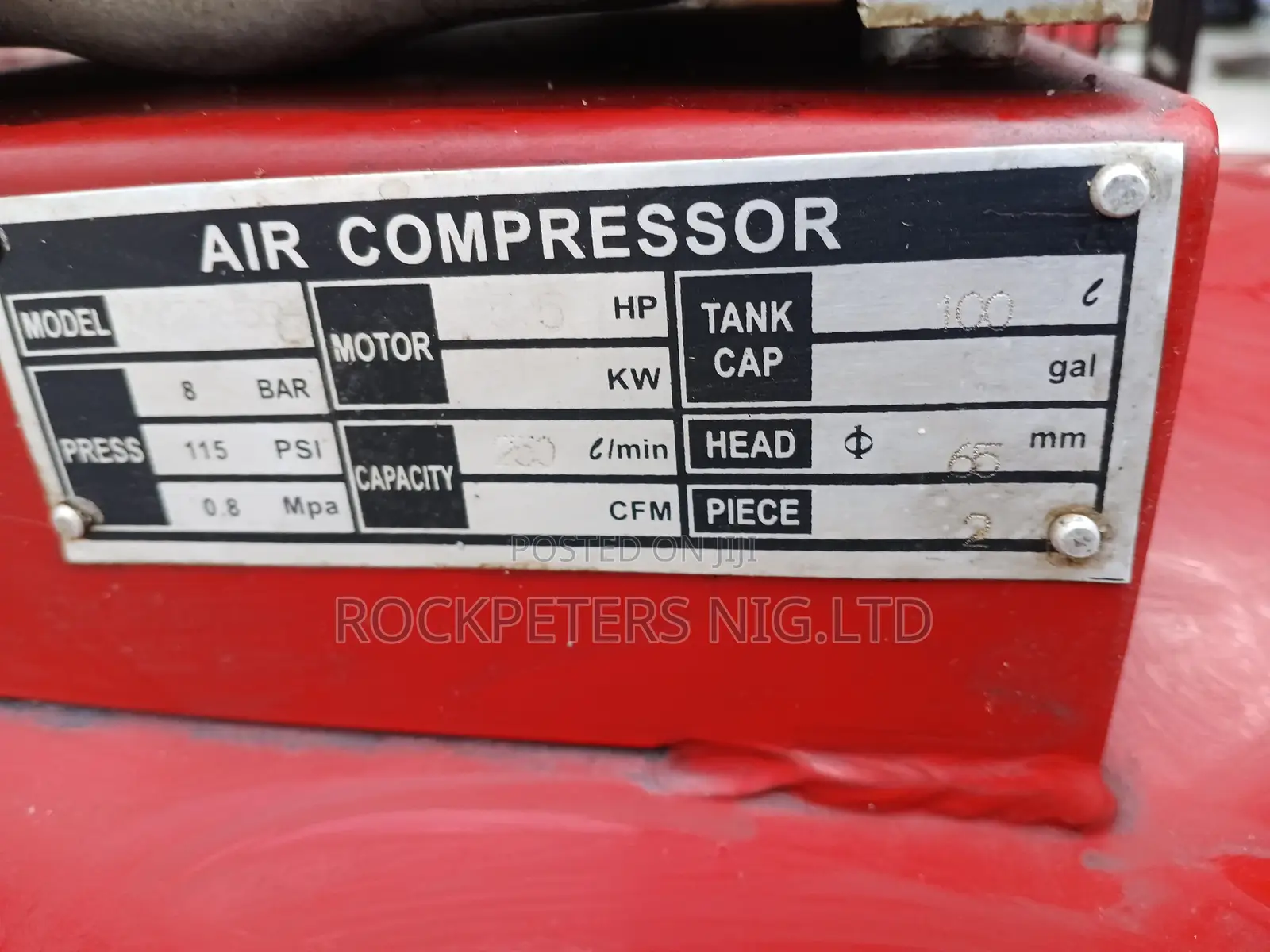 Pioneer Petrol Air Compressor 5.5 Hp My2065qa | 100 L | 8 Bar | 2 Pist