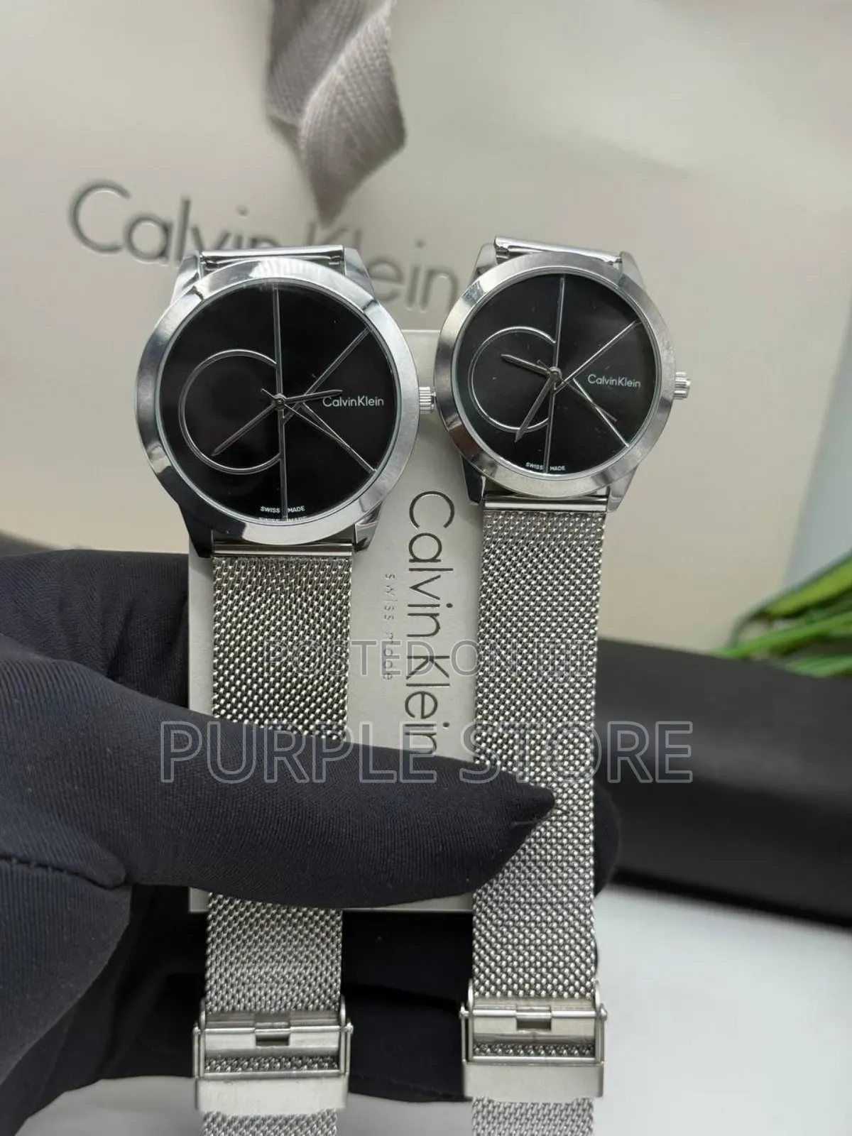 Calvin Klein Ck Couple Mesh Strap Silver Watches