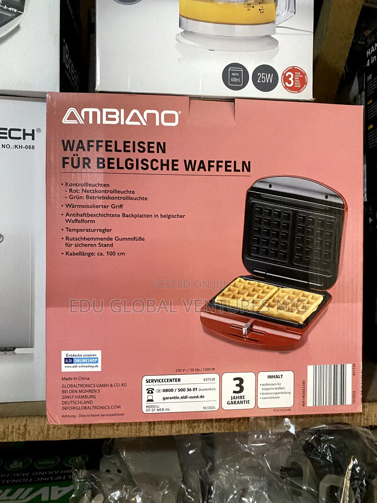 Ambiano Deepfill Waffle Maker Non Stick Plate. 1000watts.