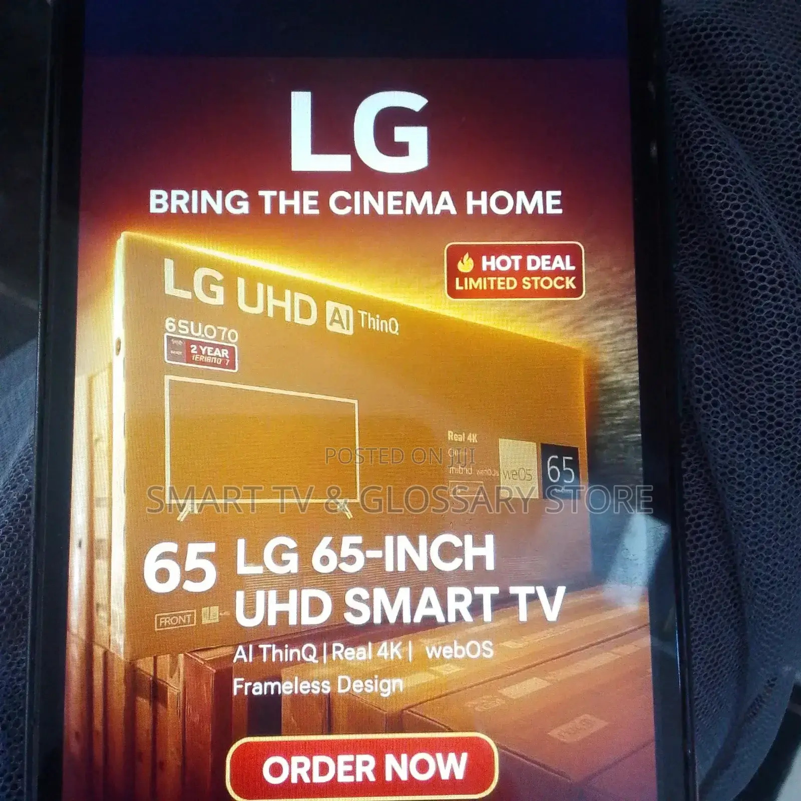 65 Inches Smart Auxillary Audio Tv Ai Processor