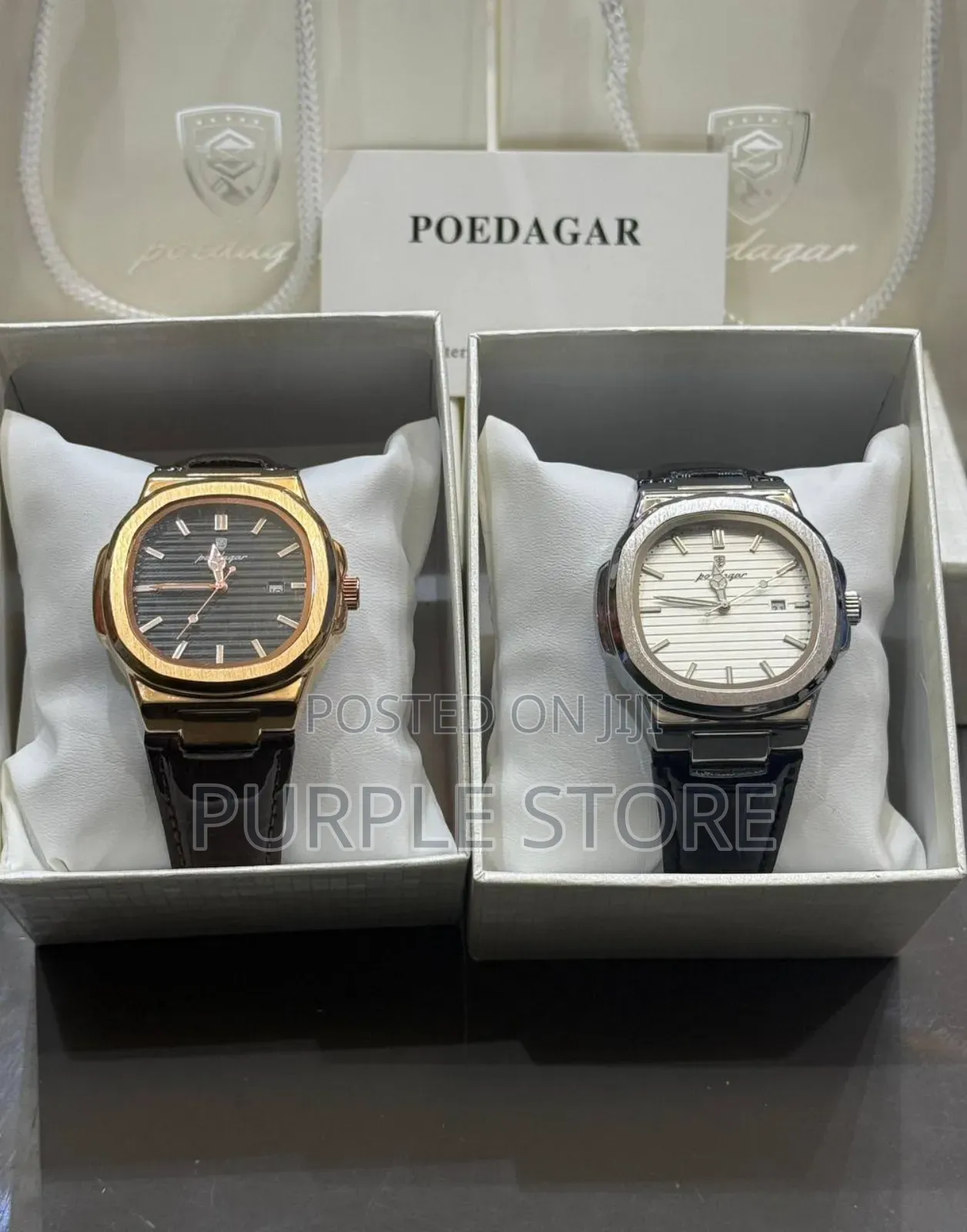 Poedagar Quality Leather Unisex Wristwatches