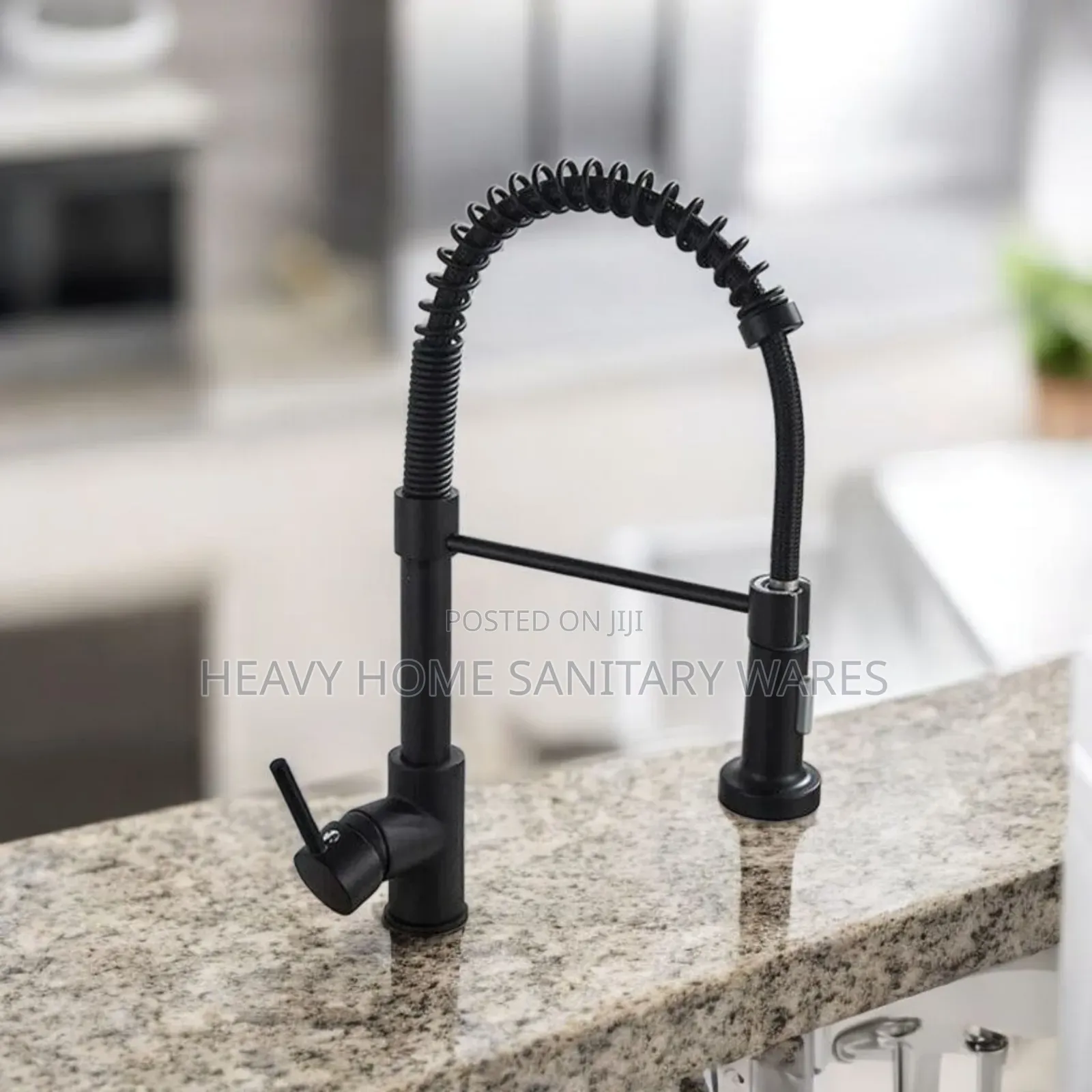 Black Spring Mixer Tap
