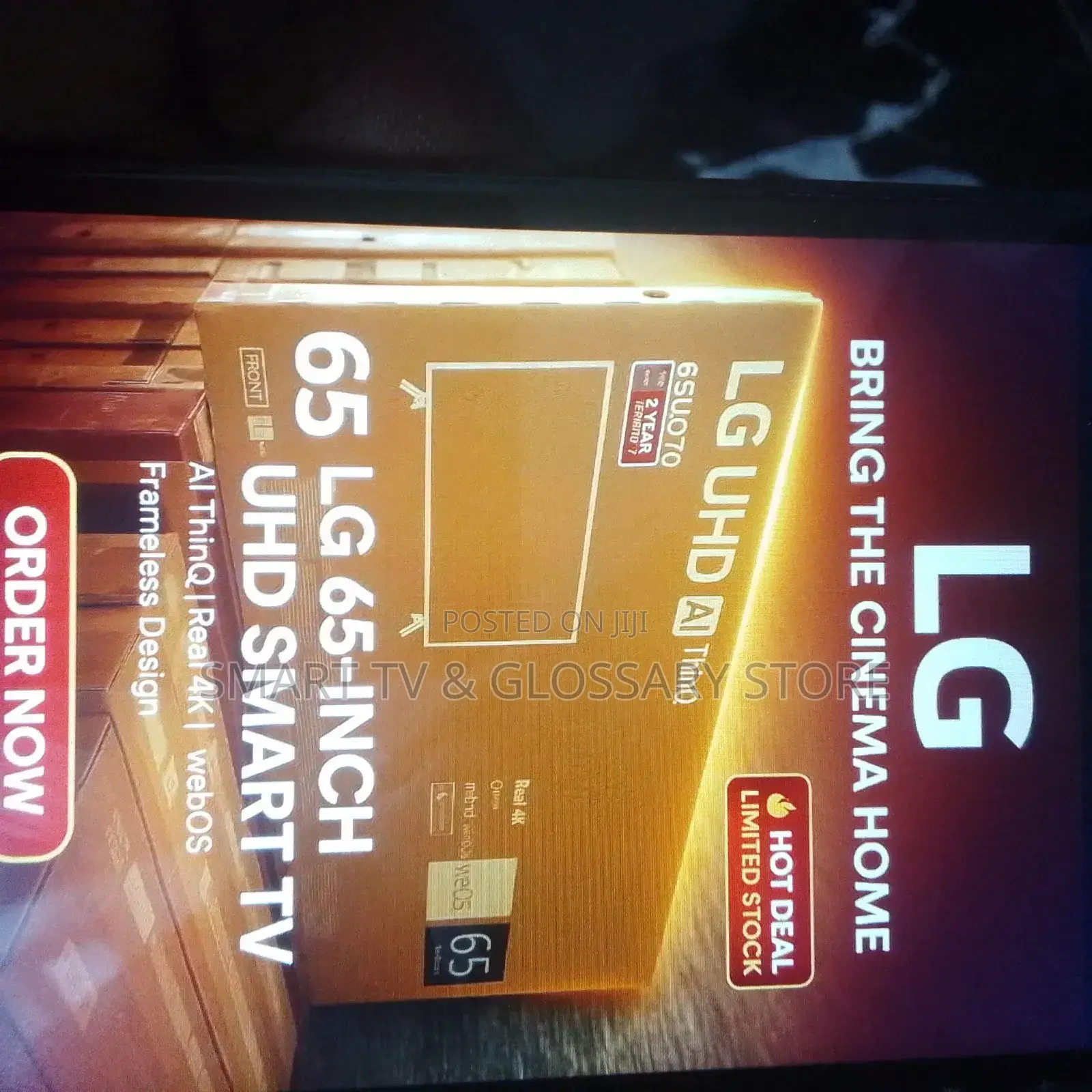 Lg 65 Inches Smart Tv With Building Showcasing Apps