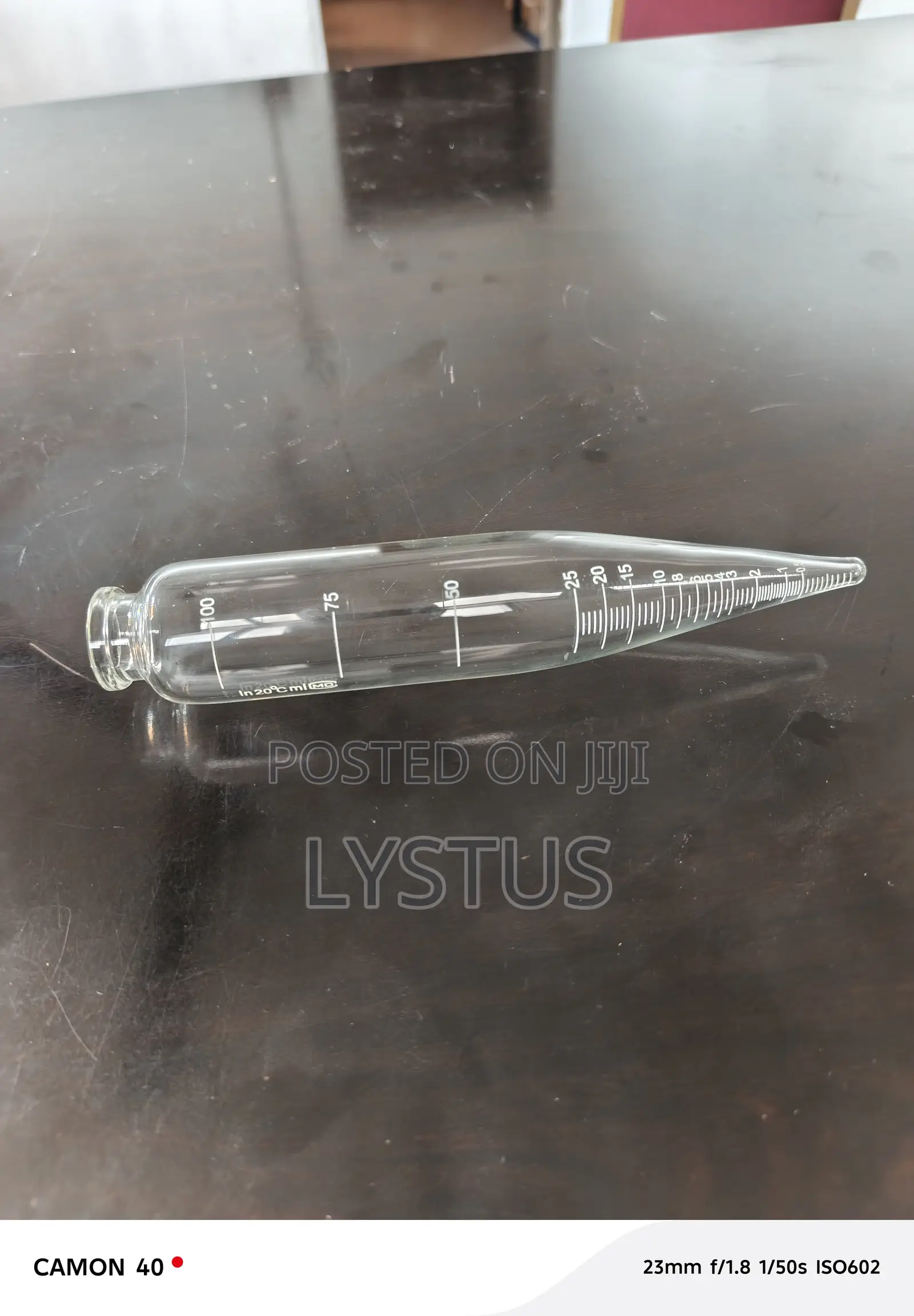 100ml Conical Graduated Glass Oil Centrifuge Tube, 8 Inch