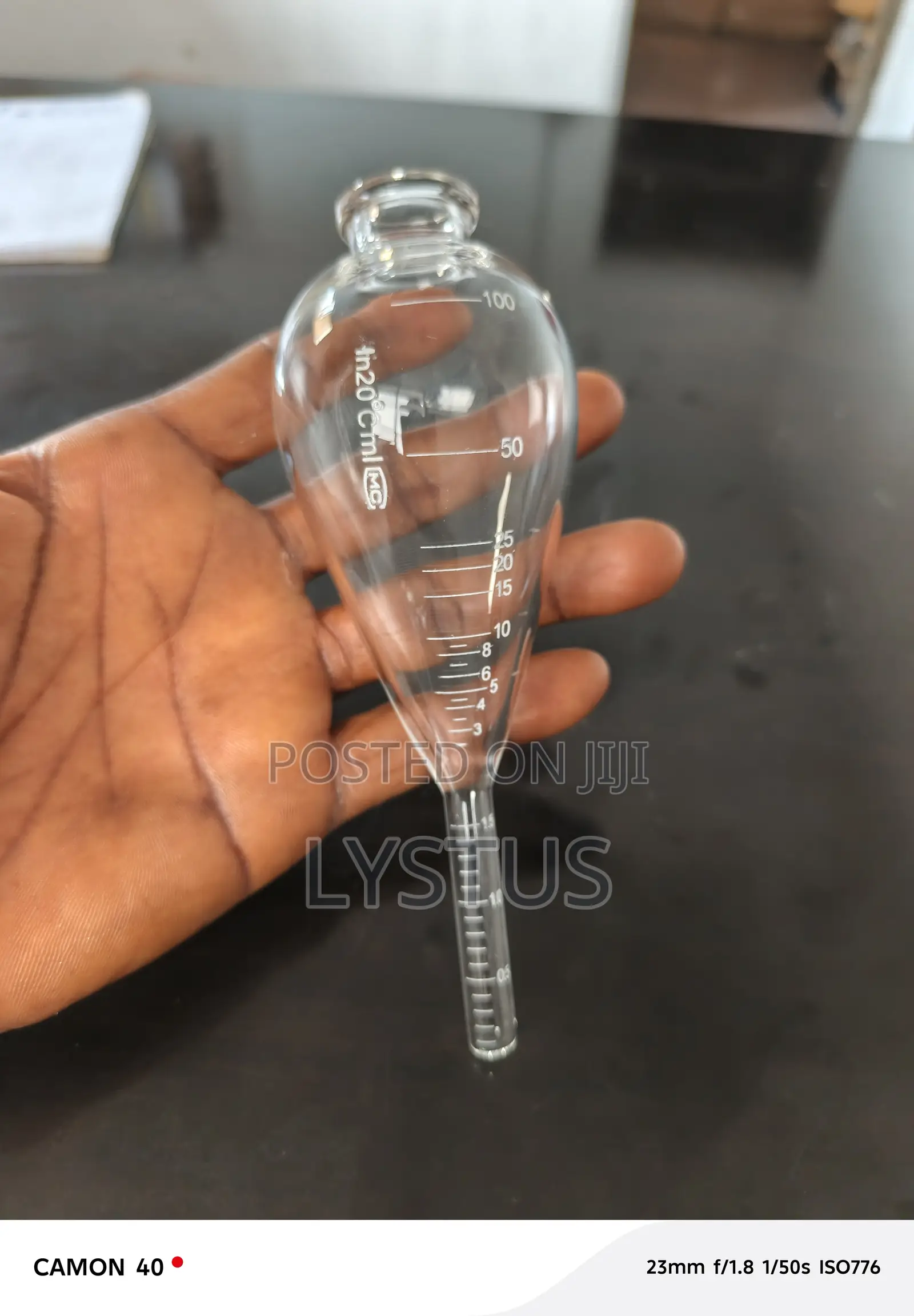 100ml Graduated Glass Pear Shape Oil Centrifuge Tube