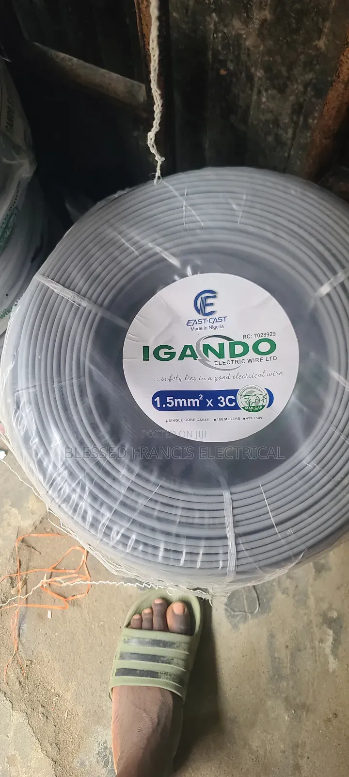 1.5mmx3core PVC Cable Nigeria