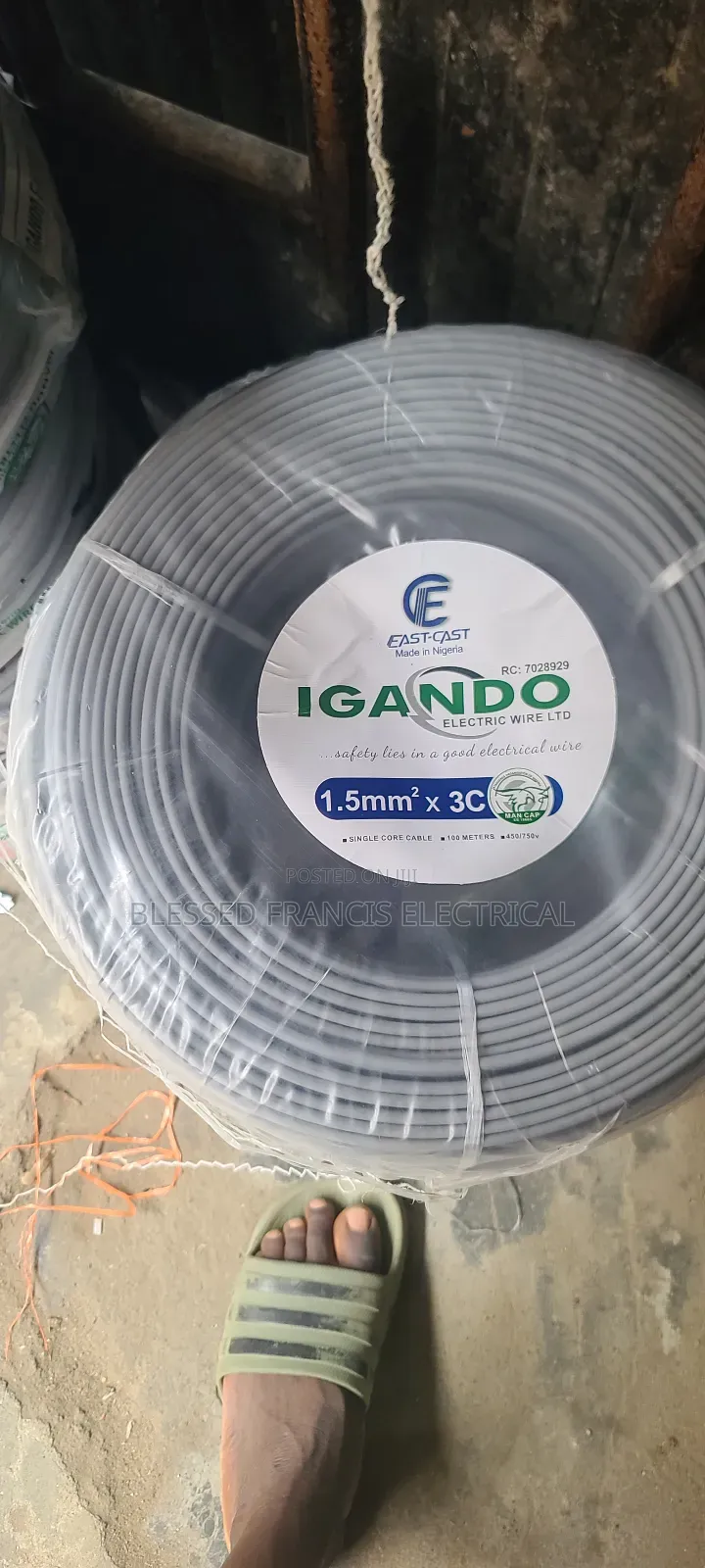 1.5mmx3core PVC Cable Nigeria