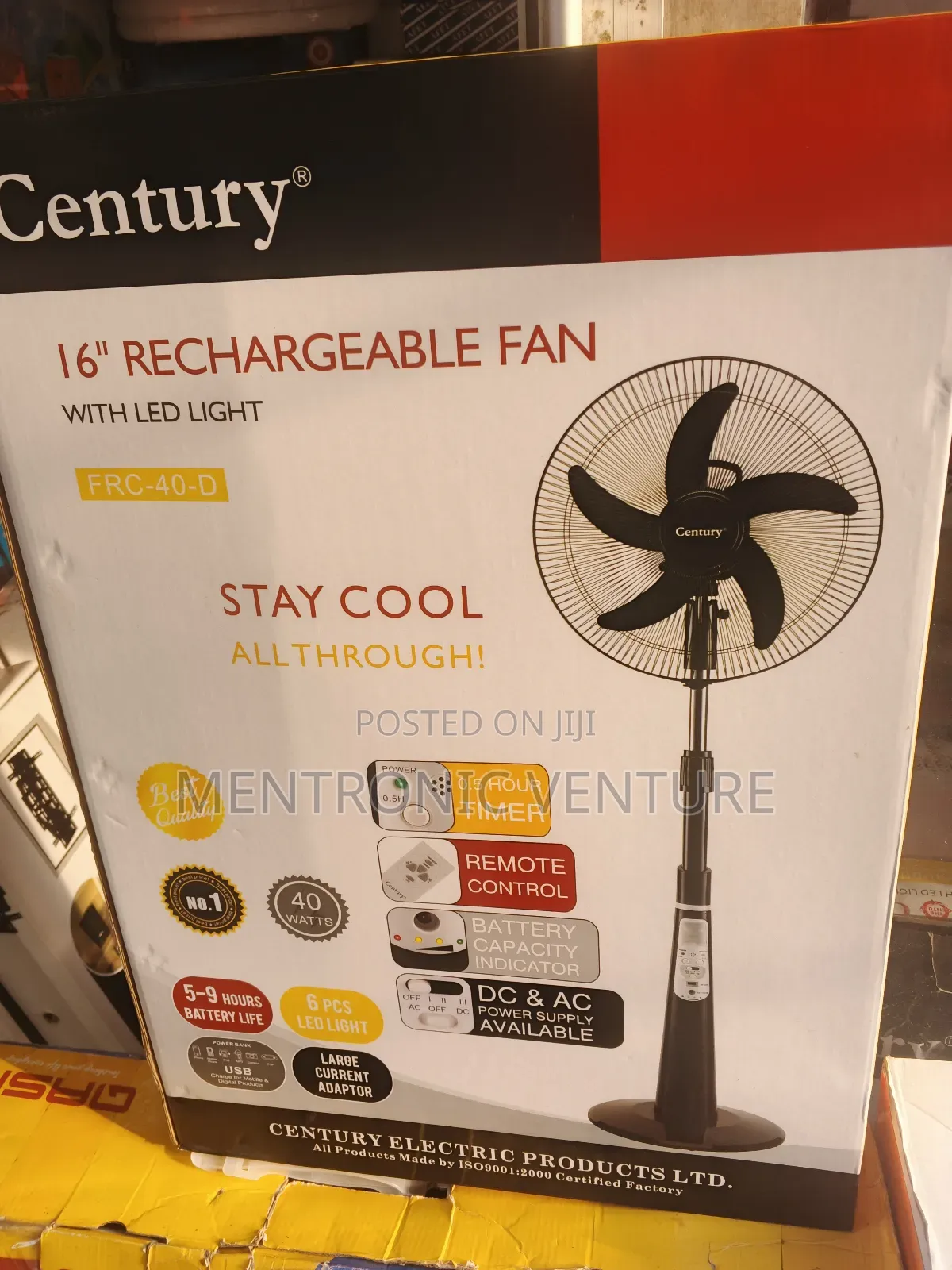 Century Rechargeable Fan 16inches