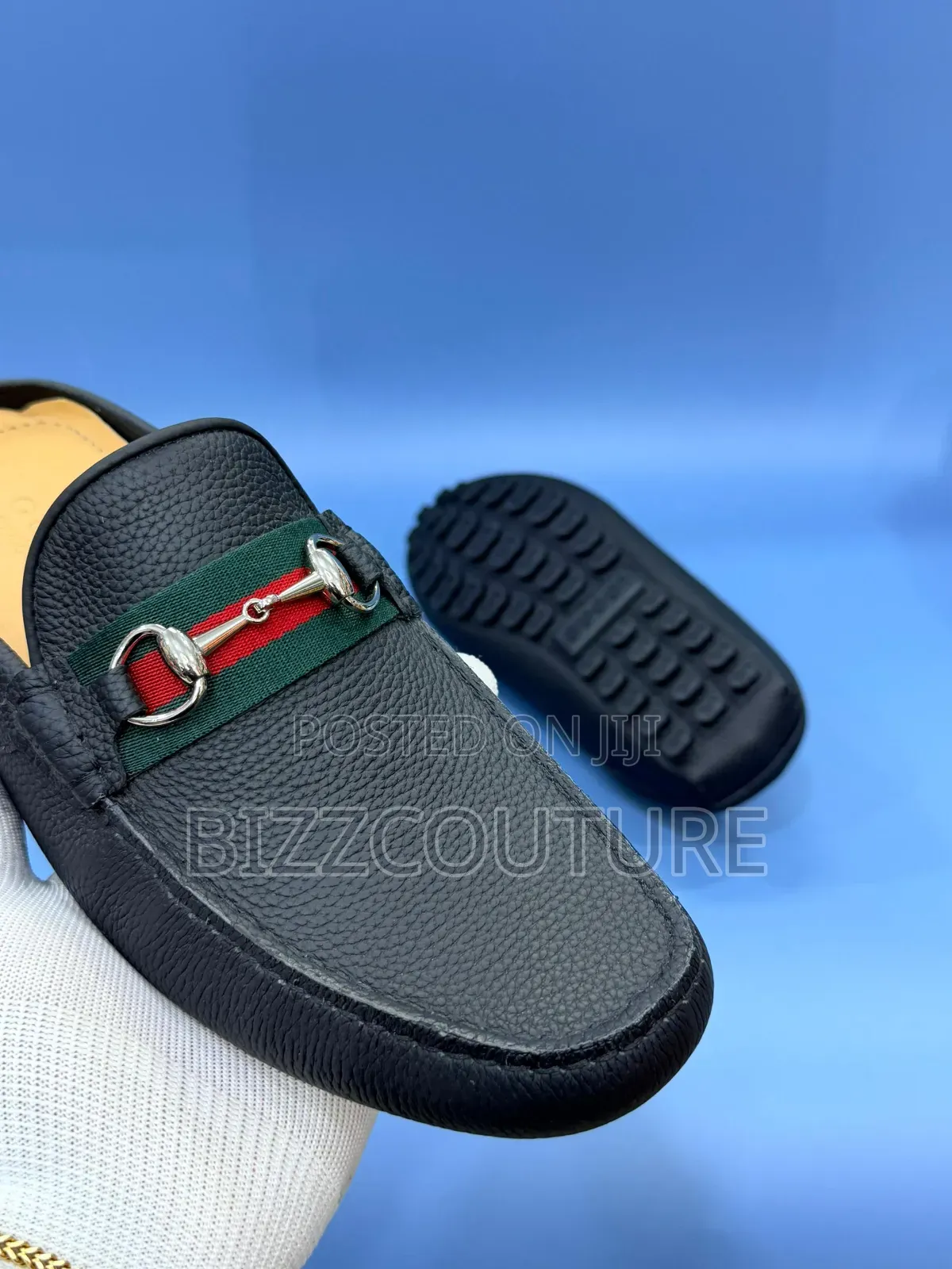 Original Gucci Leather Horsebit Driver Halfshoes Available in Store
