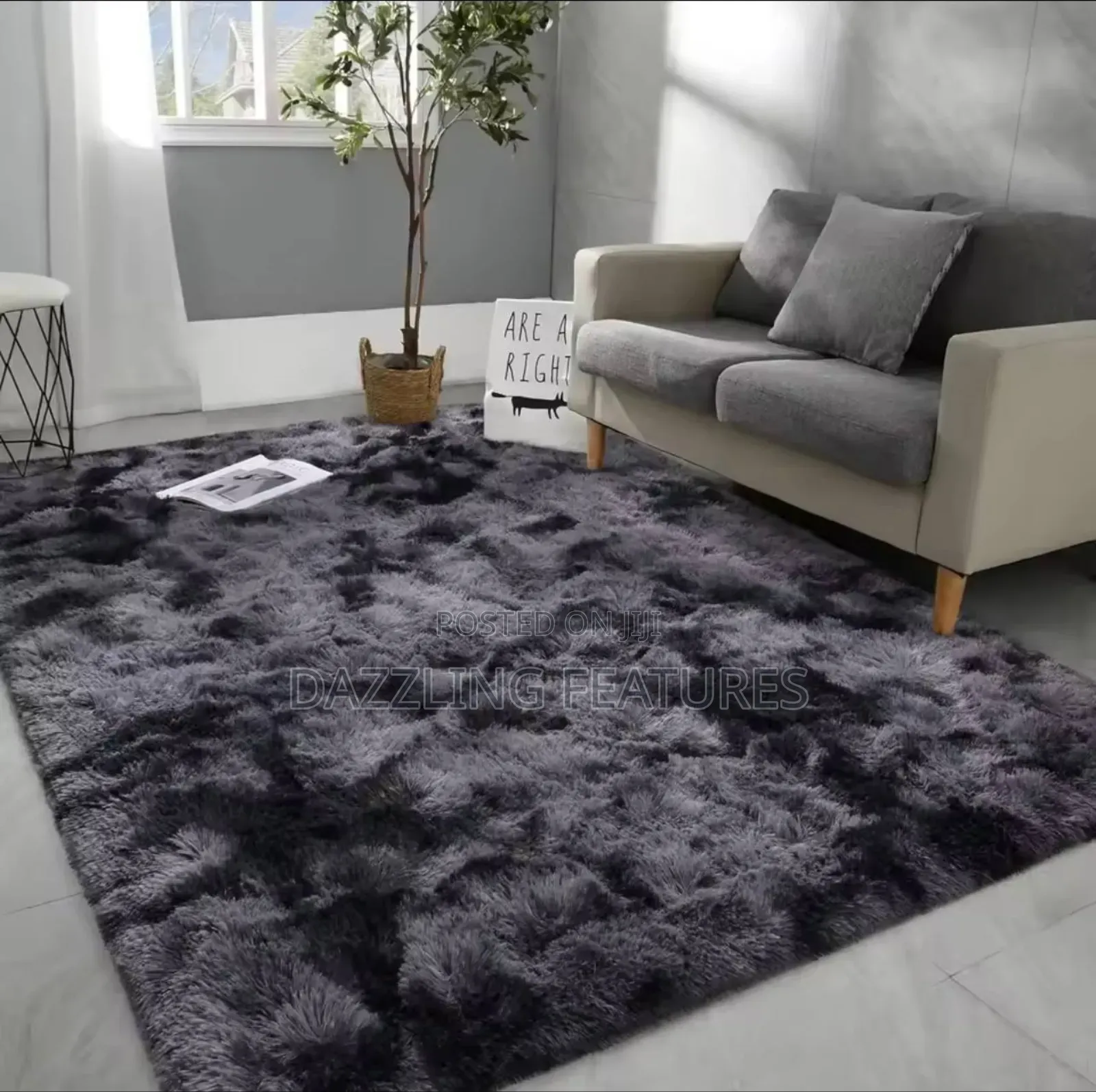 Plush Soft Fluffy Center Rugs 160cm by 230cm