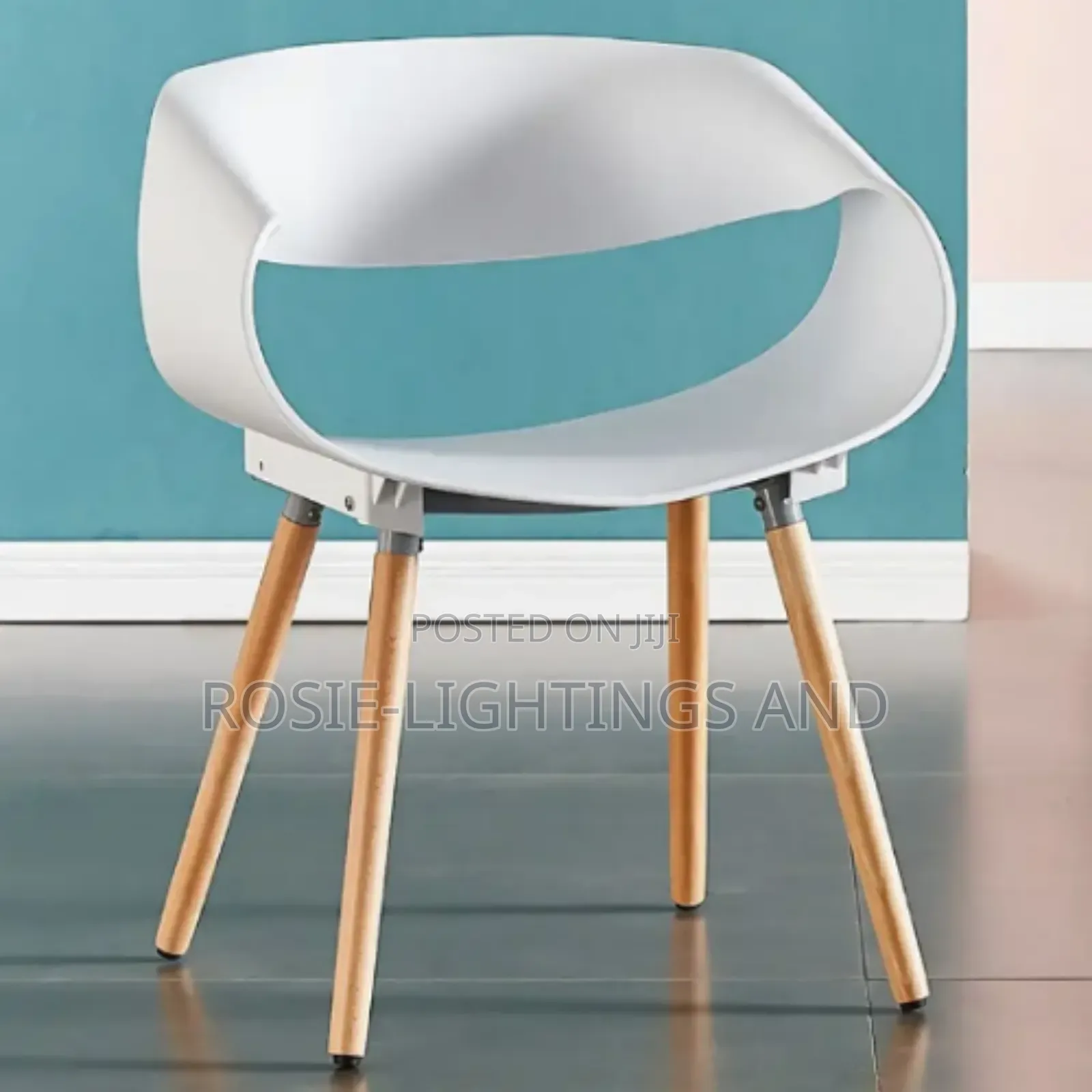 Eames Resin Ribbon Designed Dinning Chair - White