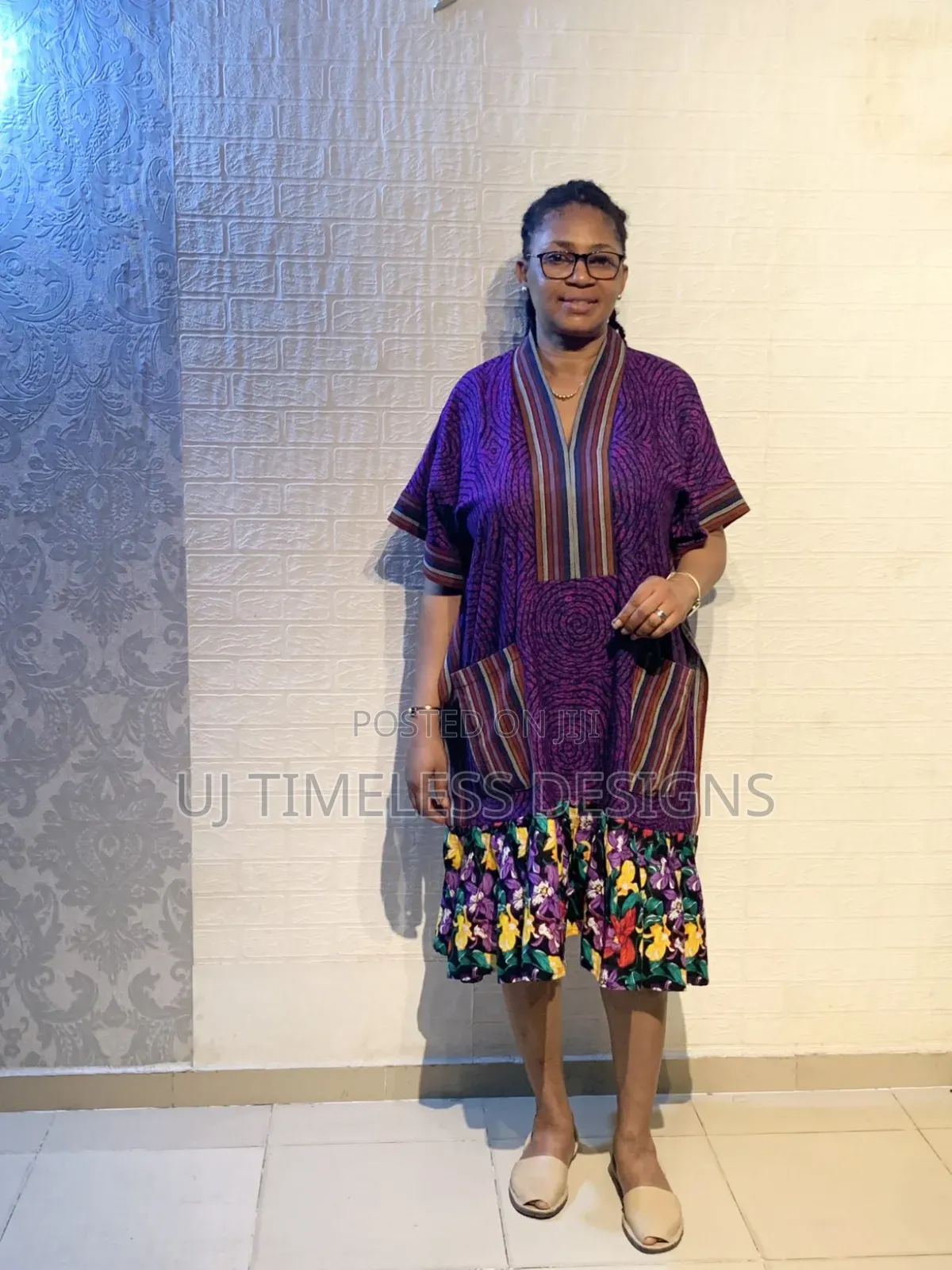 Short Ankara Boubou Gown With Asoke