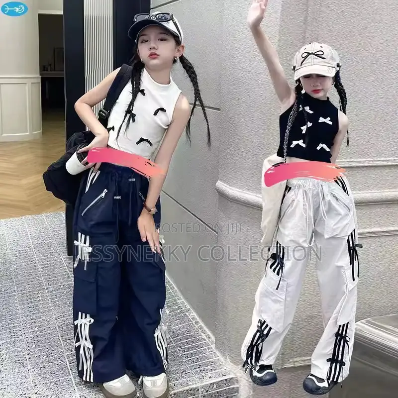 Luxurious Girls Trousers Abd Tan Top