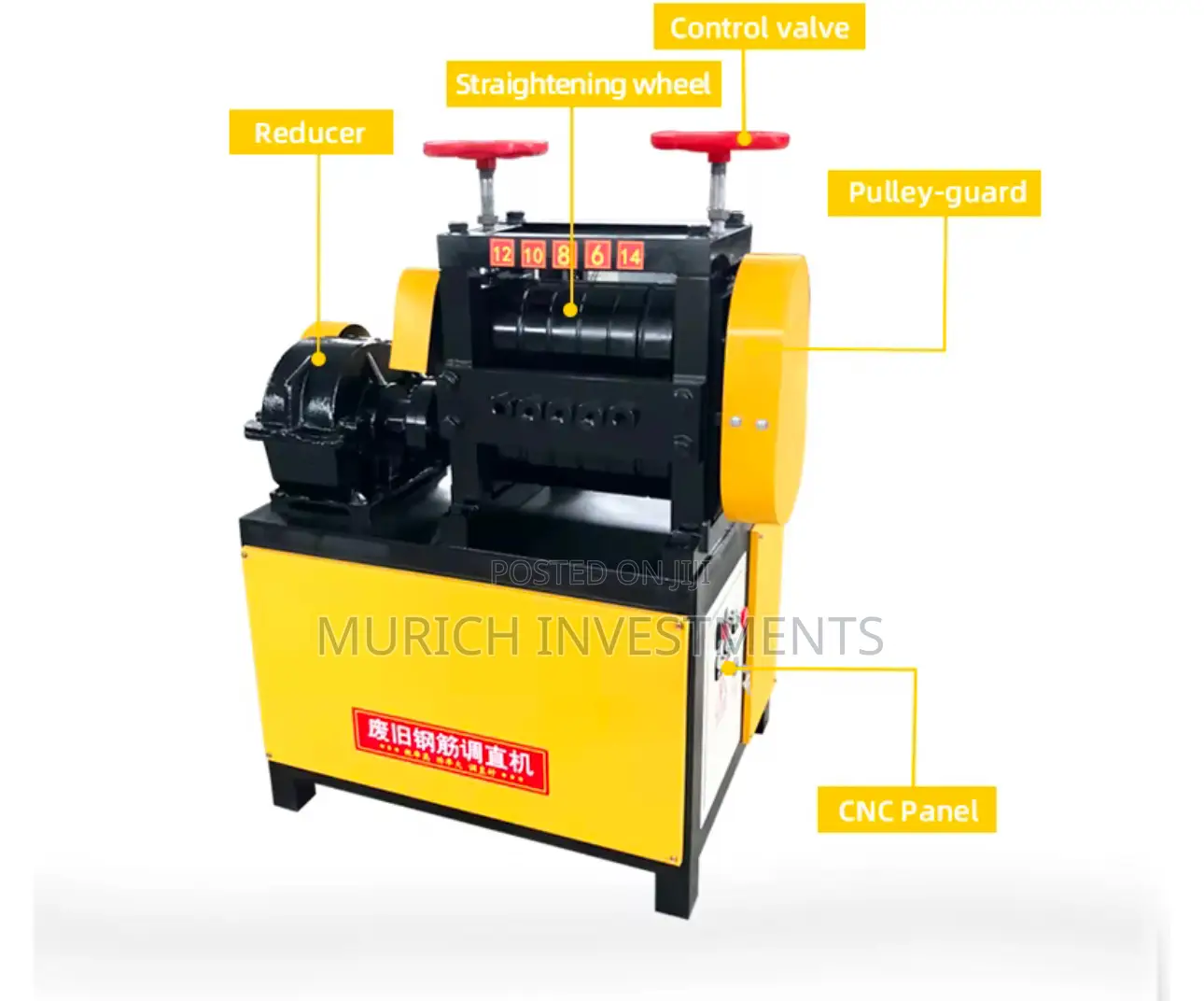 Gt6-14 Scrap Old Steel Bar Straightening Machine Heavy-Duty Rebar Tool