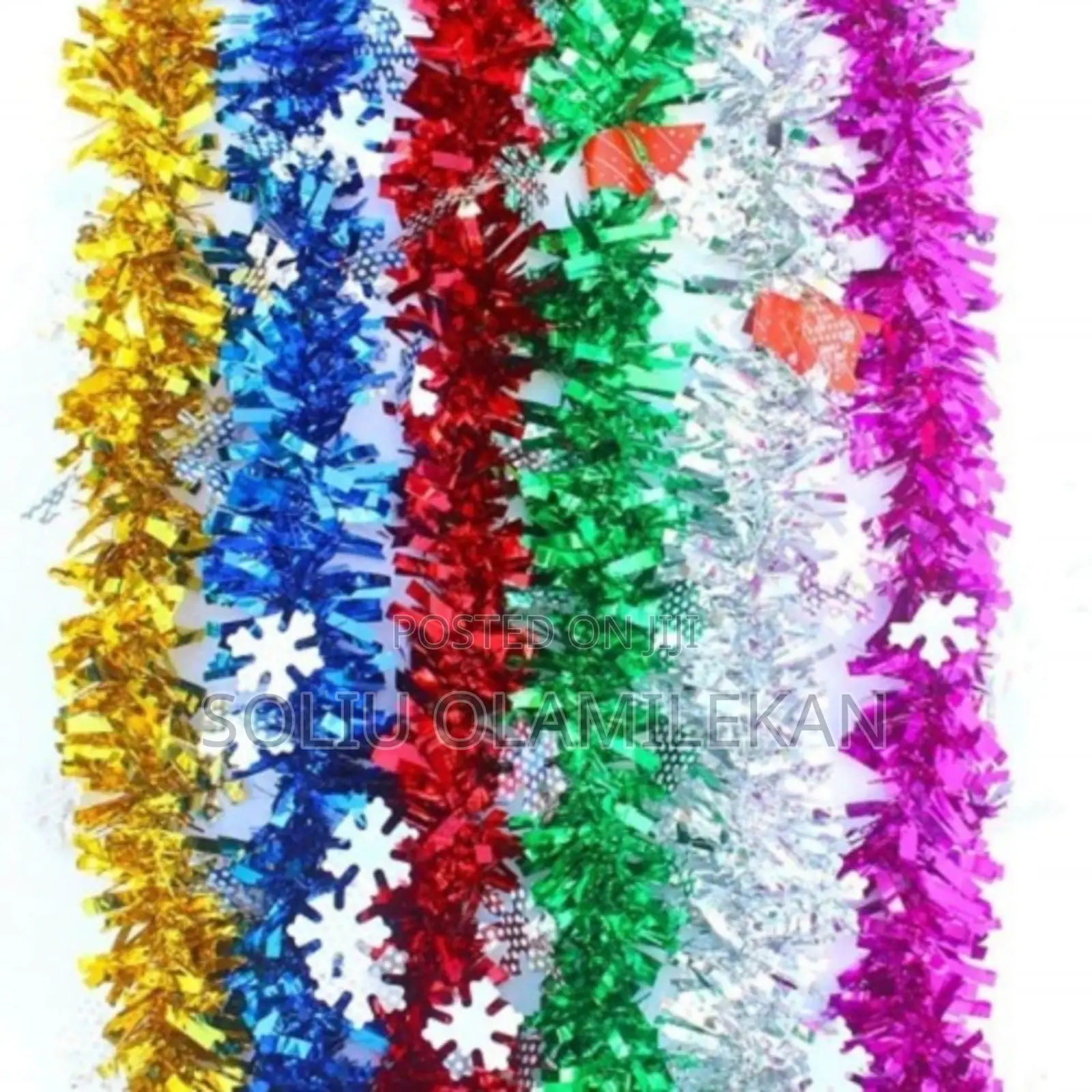 Shiny Tinsel For Christmas Tree Decoration - 6 Pieces X 6.6ft