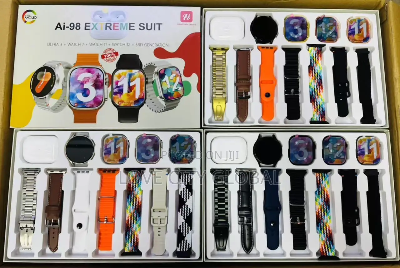Ai-98 Extreme Suit Ultra 3, Watch 7, 11, 12, Airpod Bt Smartwatch Set