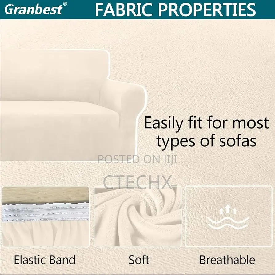 Granbest Premium Thicken Plush Velvet Armchair Cover 1 Seater