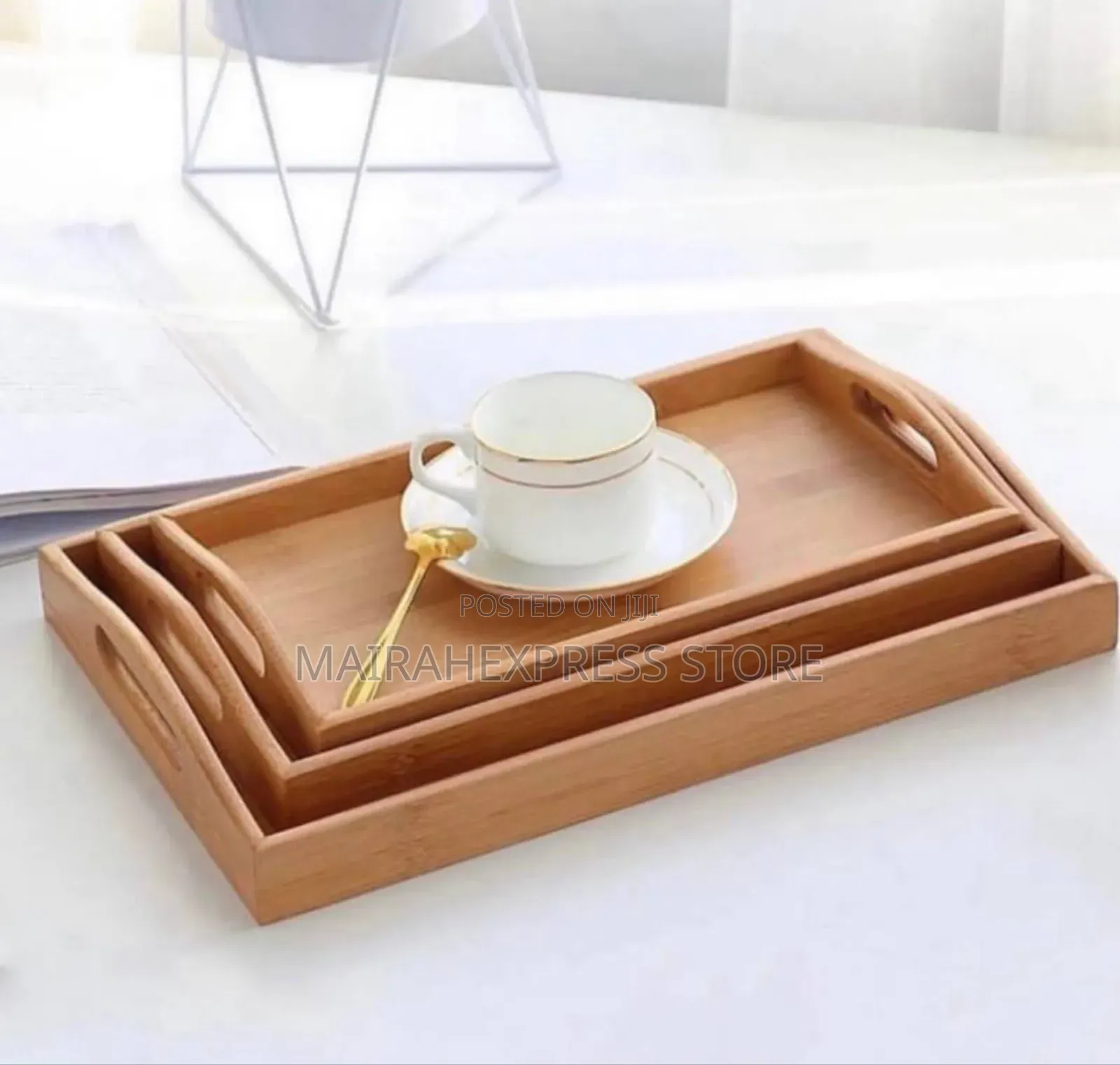 3pcs Wooden Service Trays (T361)