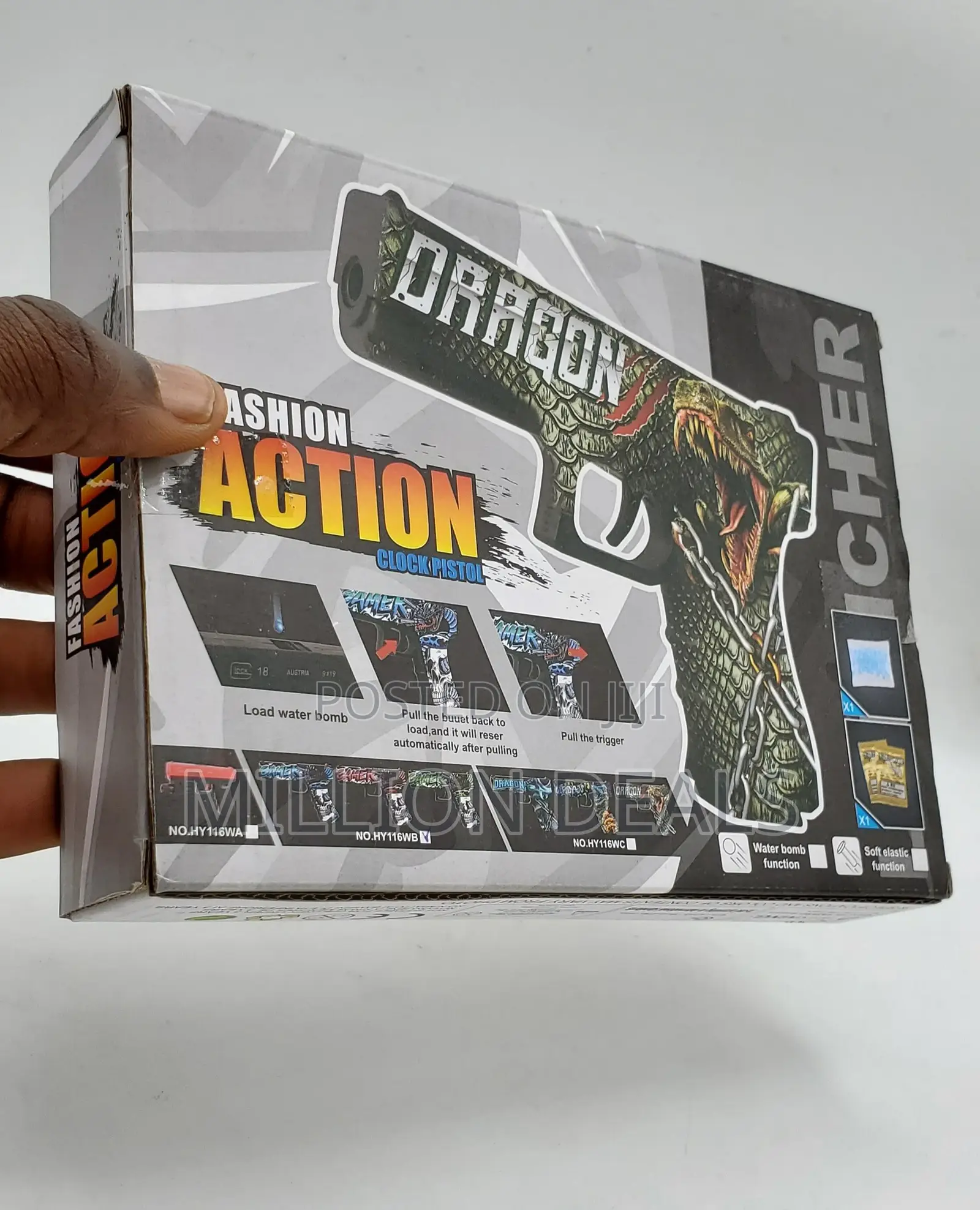Long-Range Shooting Clock Pistol – Action Toy