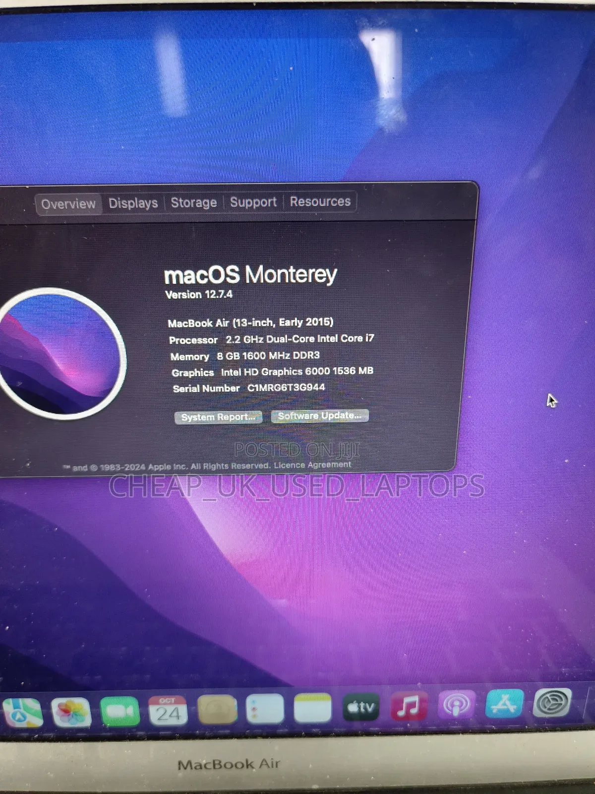 Laptop Apple MacBook Air 2015 8GB Intel Core I7 SSD 128GB