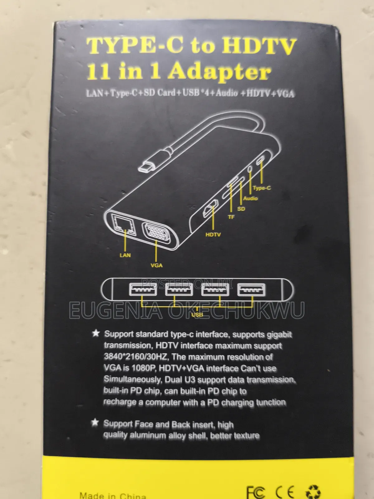 Usb Type C to HDTV 11 in 1 Adapter