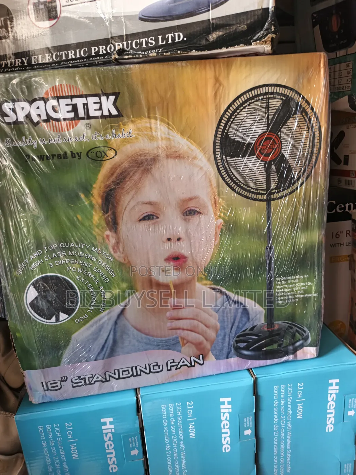 18" Electric Standing Fan.