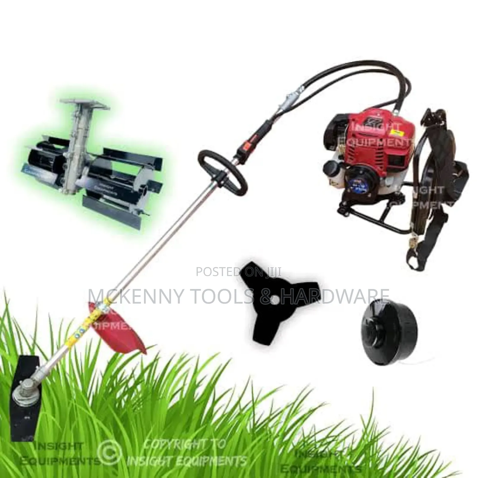 Grass Trimmer/Weed Eater, With Various Components And Attachments.