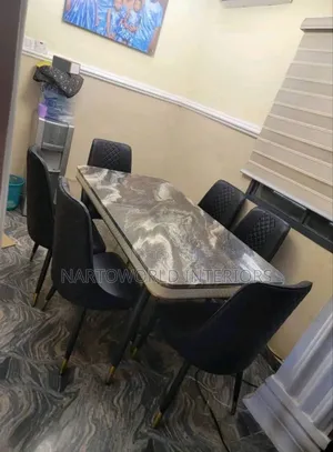 Perfectly-Poloshed 6-Seater Marble Dining Set