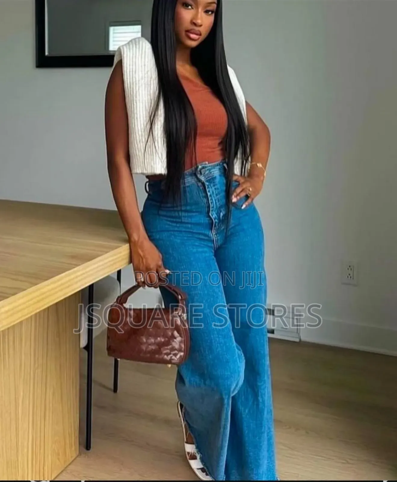 Stretchy Straight Cut Ladies Boyfriend Jeans Trousers in Size 8 - 18