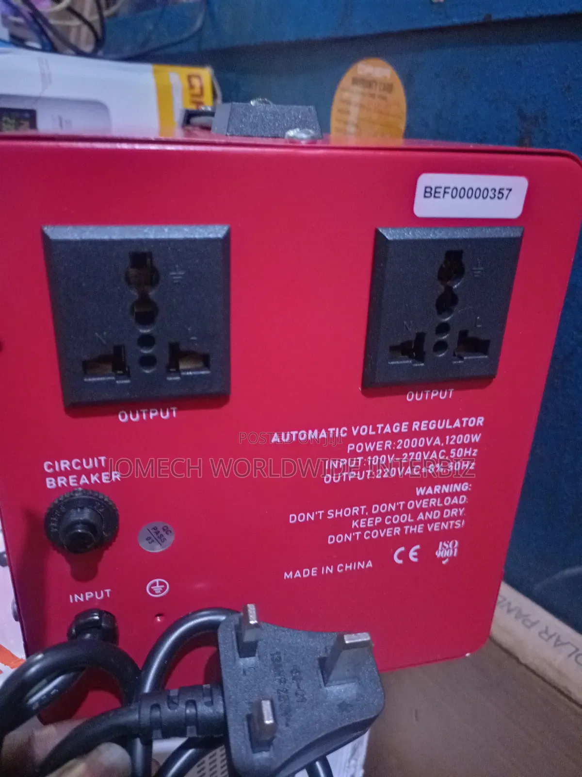 Mercury 2000va Stabilizer