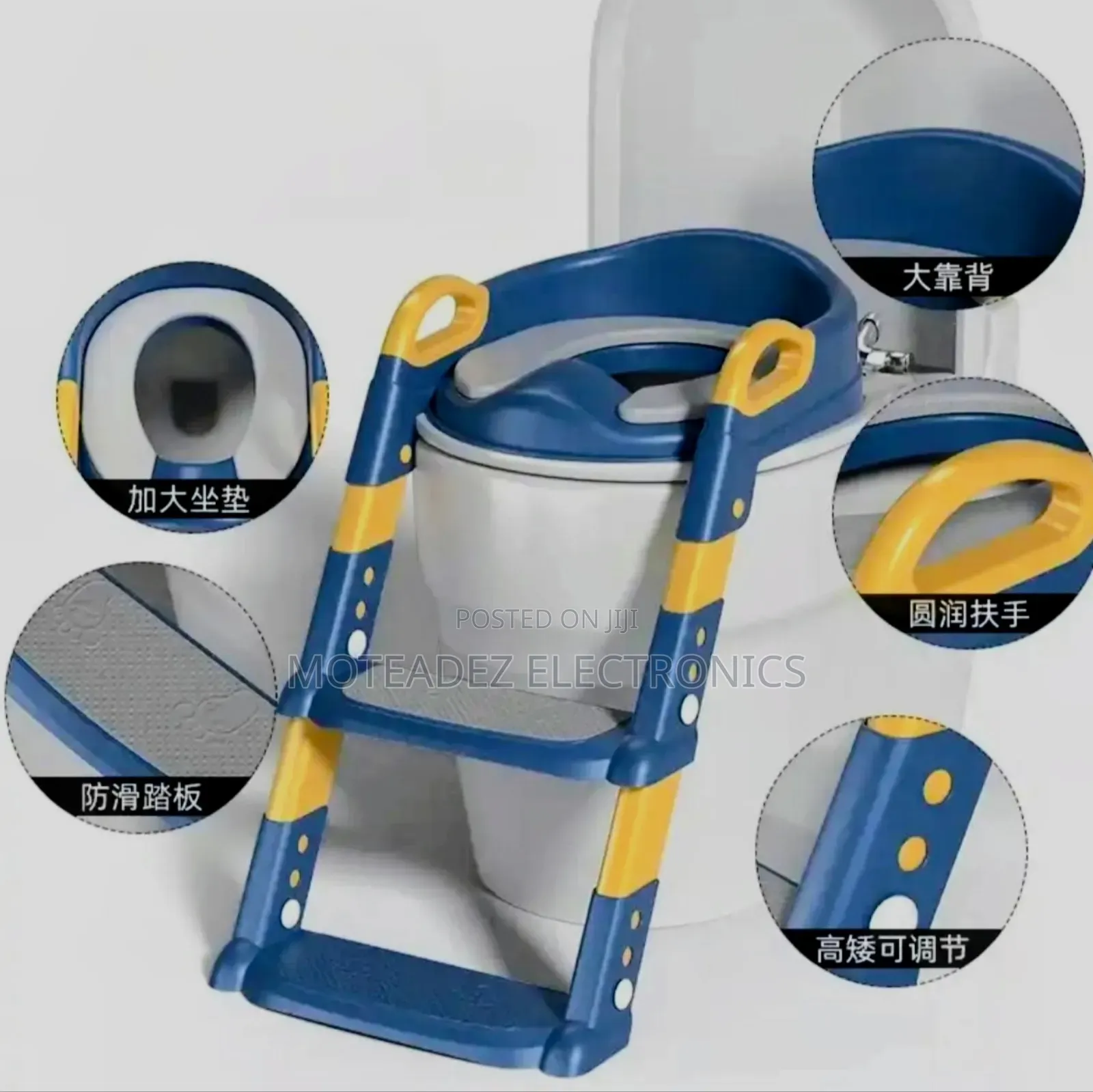 Foldable Infant Toddler Silicone Potty Ladder/Toilet Training Seat