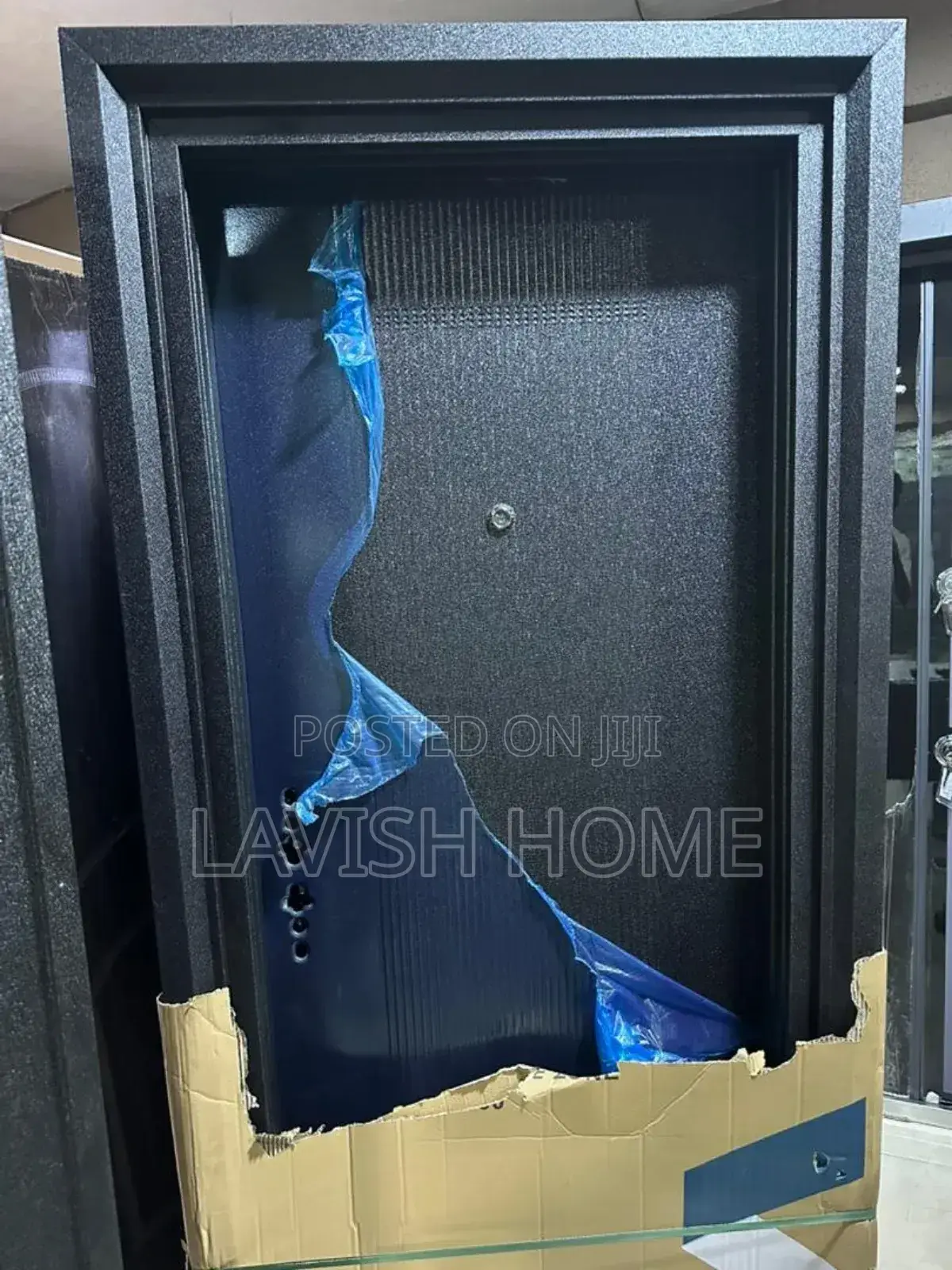 Black Steel Door With 9" Frame