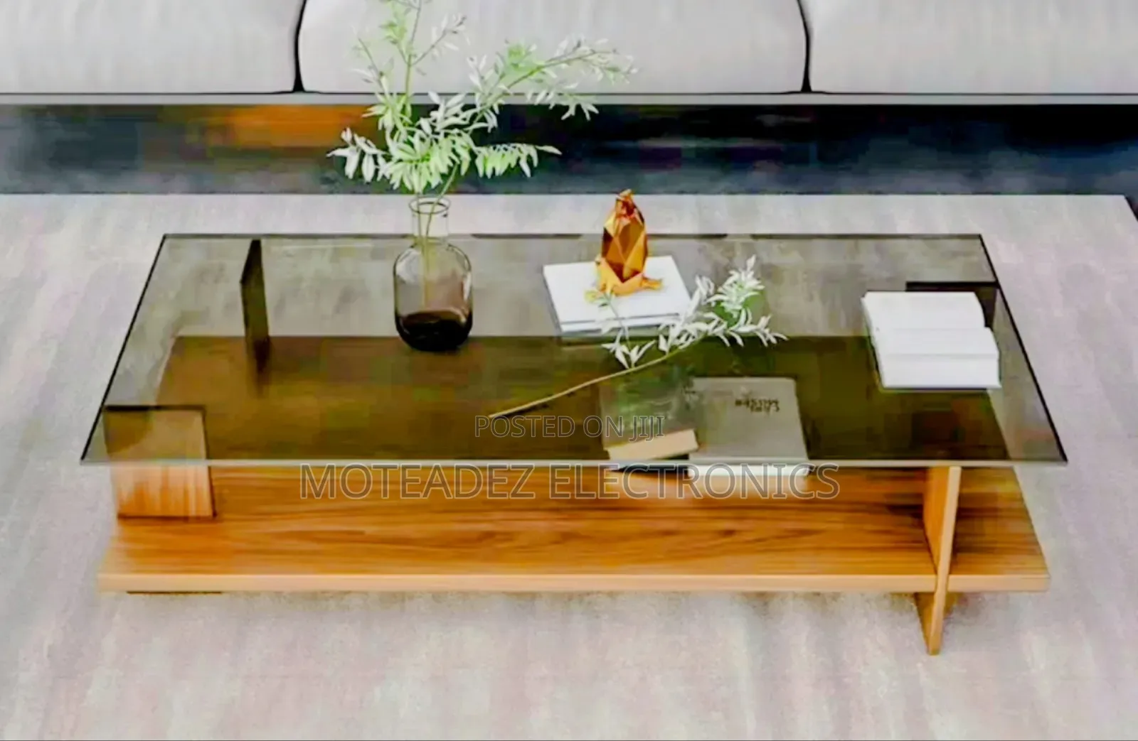 Exquisite Heavy Duty Transparent Glass Top Nordic Coffee Table