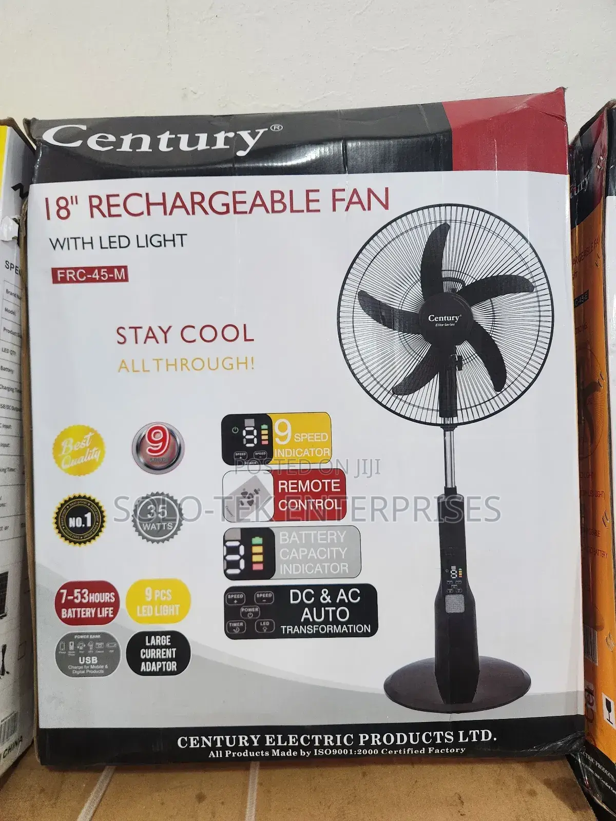 Century Rechargeable Fan 18inches