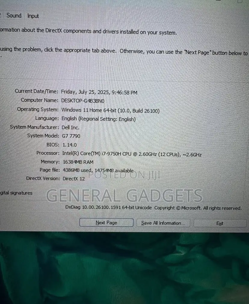 Laptop Dell 16GB Intel Core I7 SSD 512GB