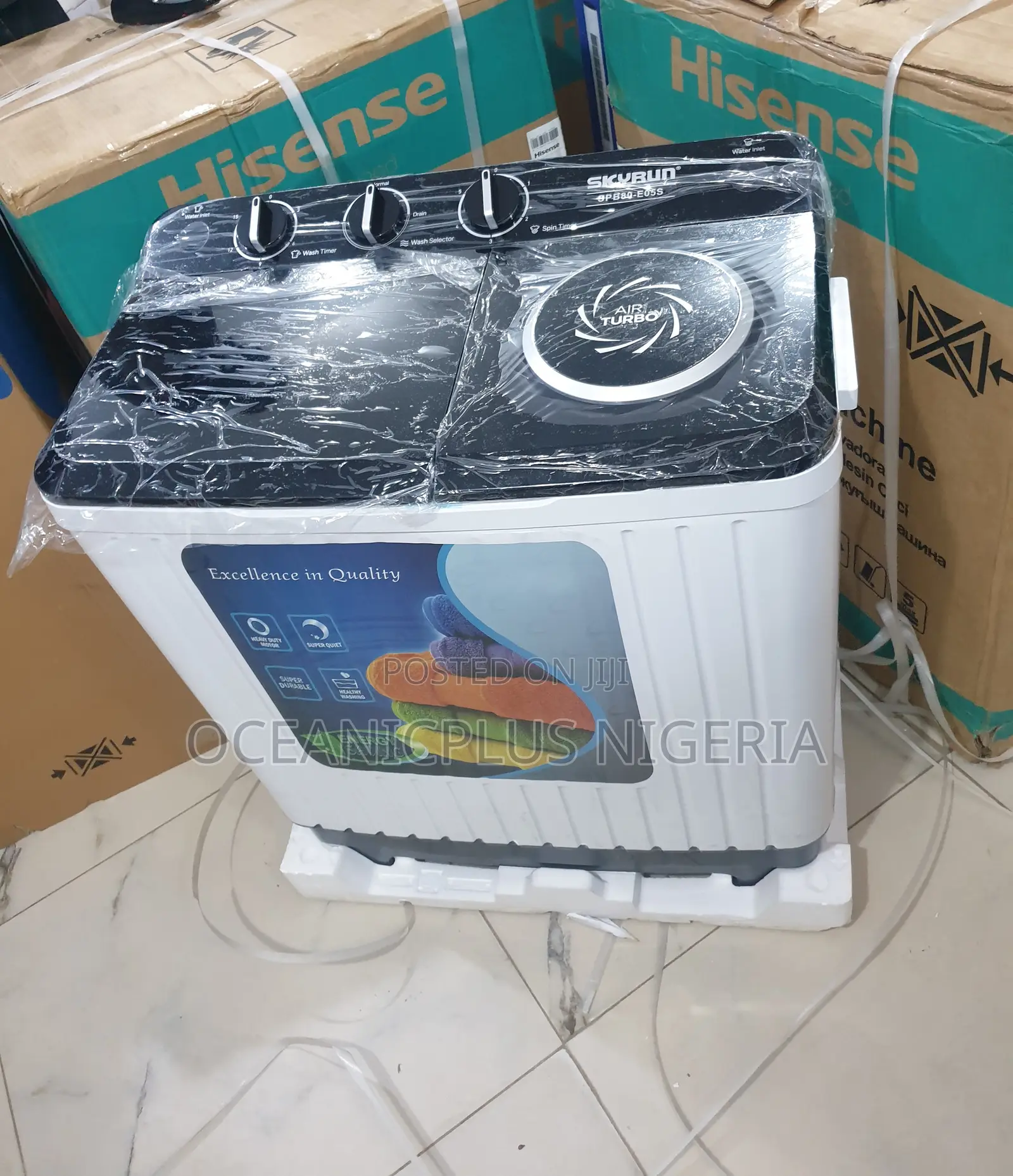 Stable Skyrun 7kg Twin Tub Semi Automatic Washing Machine (Spb80-E05s)
