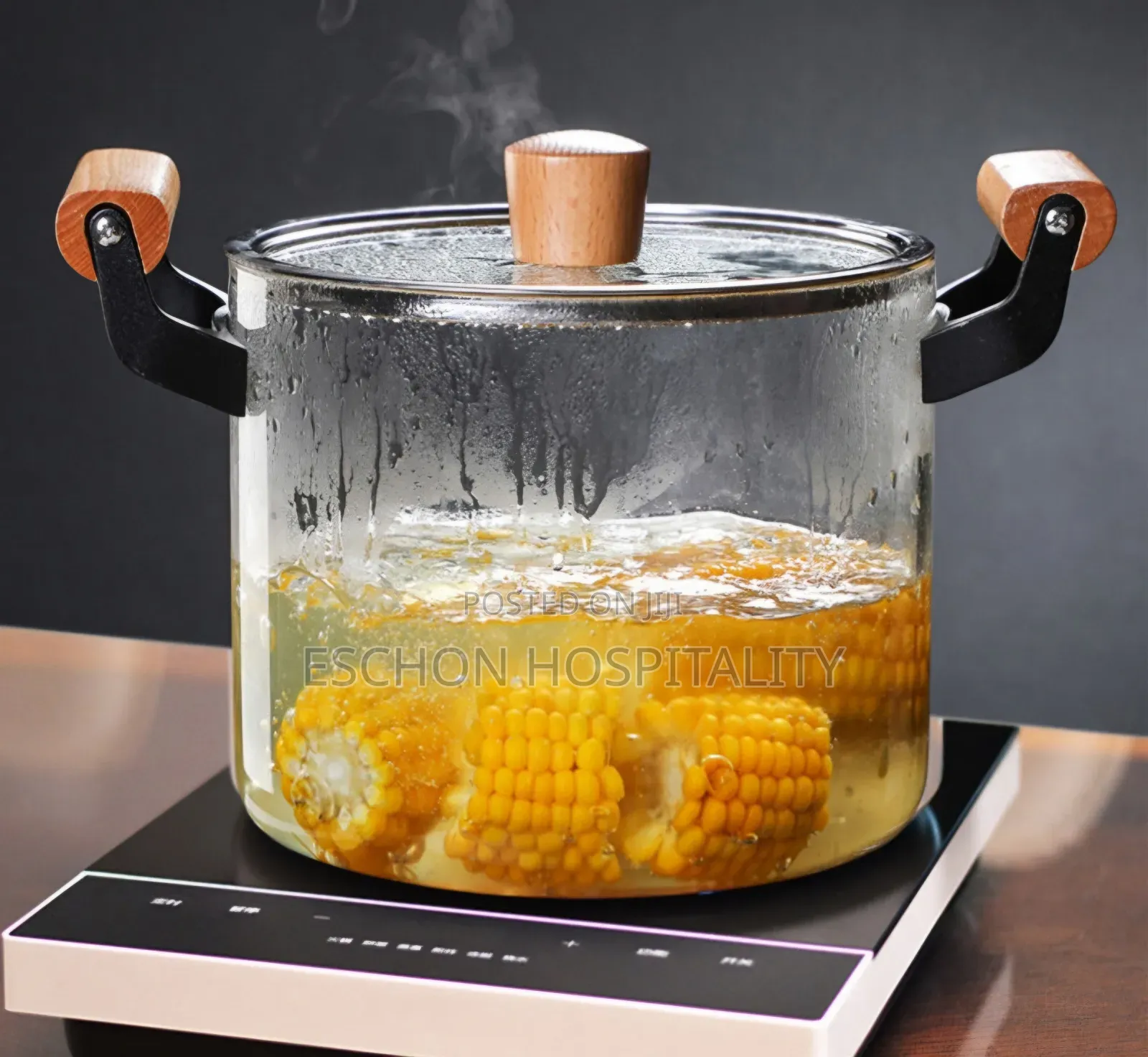 Heat Resistant Clear Glass Cooking Pot 4.5l