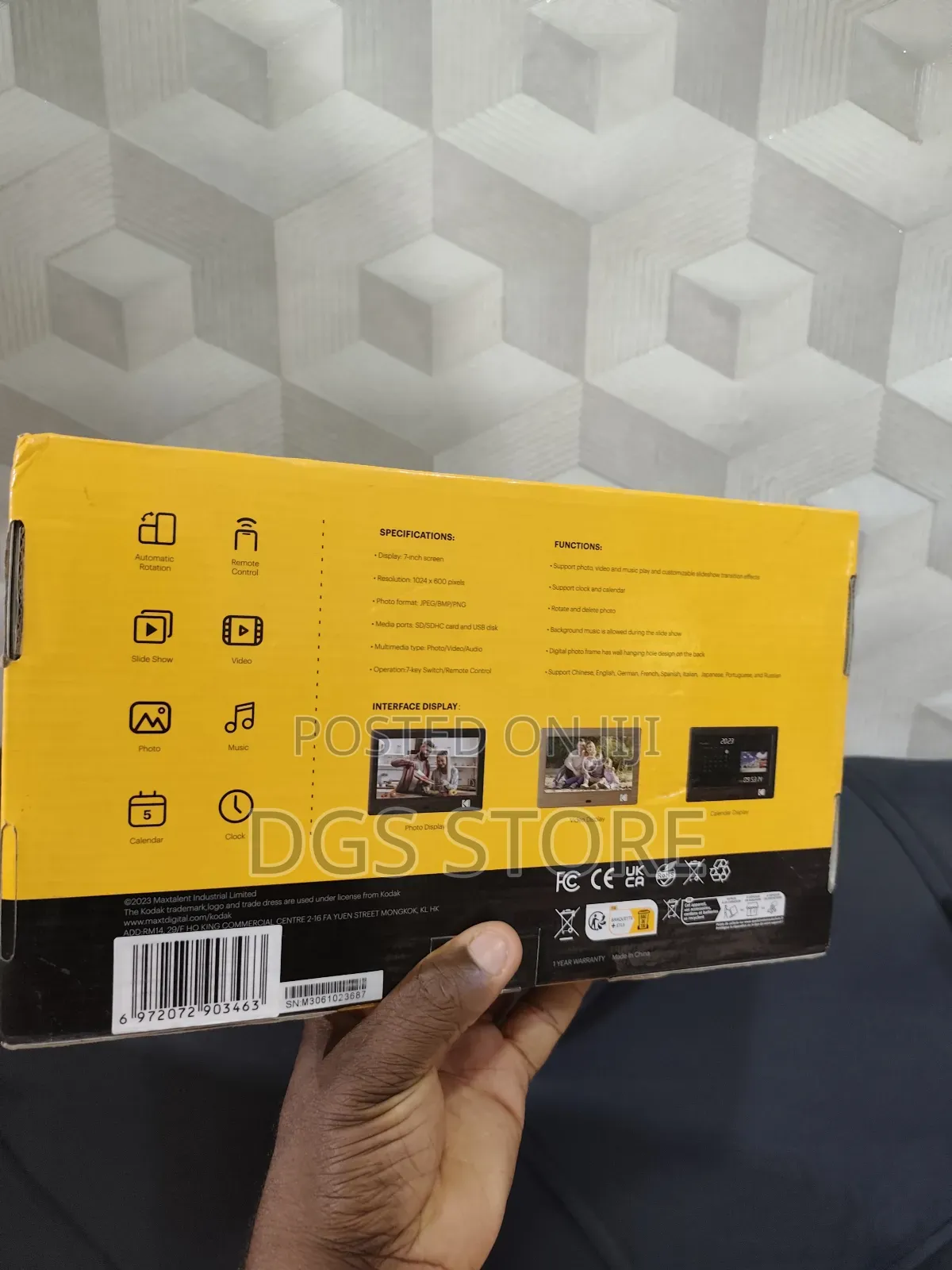 Kodak 7 Inch Digital Photo Frame 